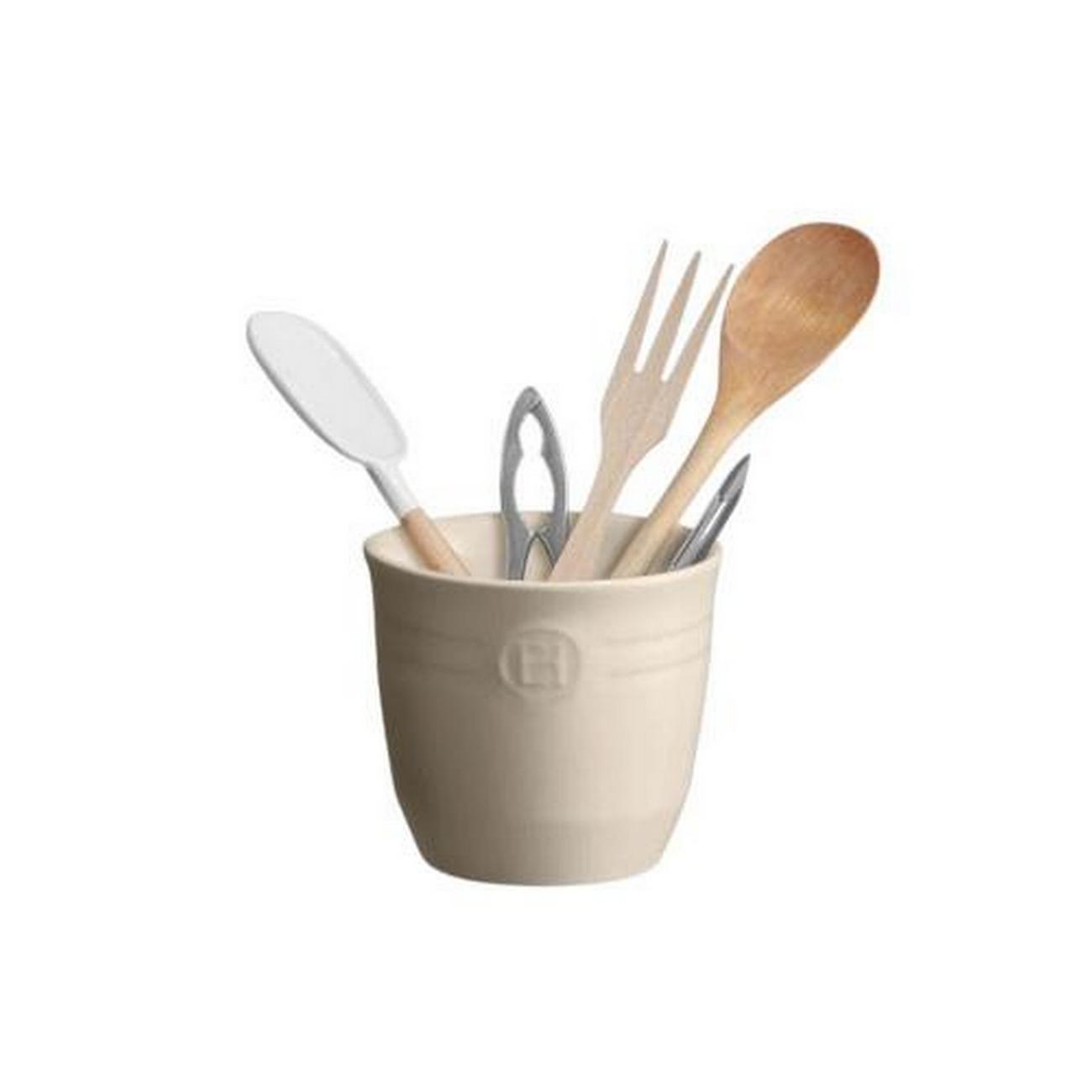 emile-henry-utensil-pot-cream-small - Emile Henry Utensil Pot Cream Small 