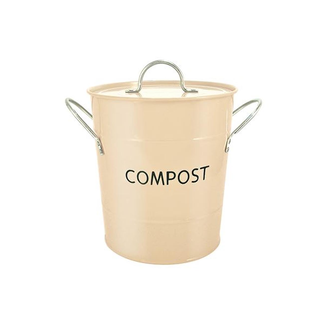 Classic Countertop Compost Bin, by Kilner - 2 Colors; Cream & Grey