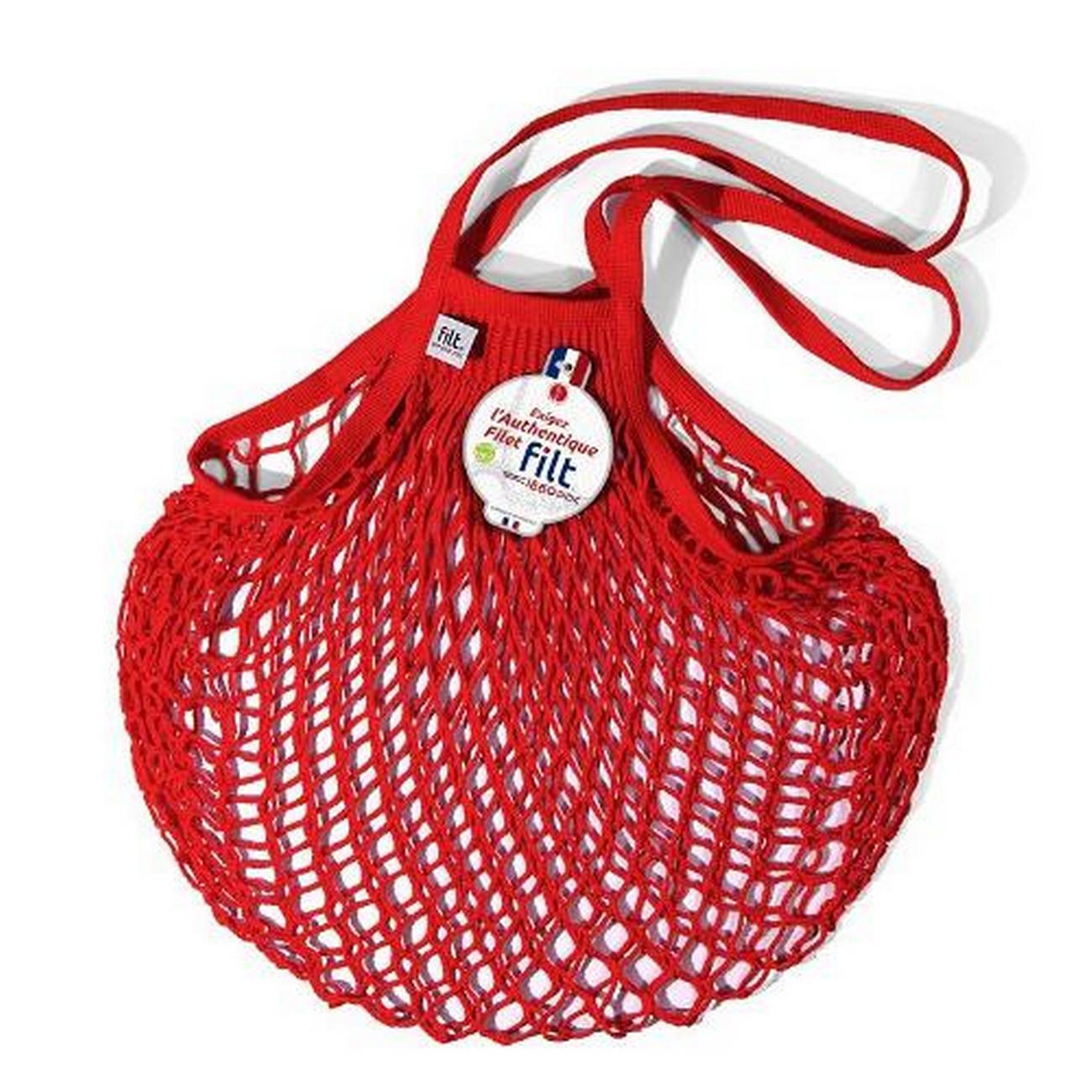 filt-french-market-bag-long-handle-bright-red - Filt French Market Bag Long Bright Red