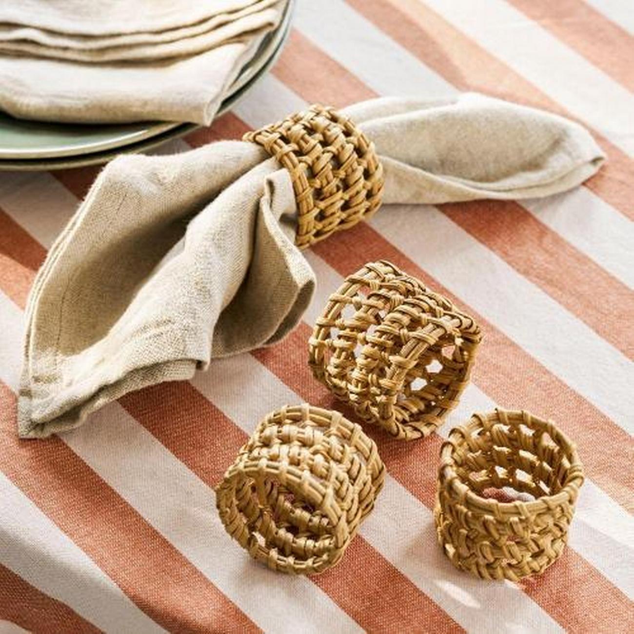garden-trading-beckley-woven-natural-napkin-ring-set-of-4 - Garden Trading Beckley Woven Natural Napkin Ring Set of 4
