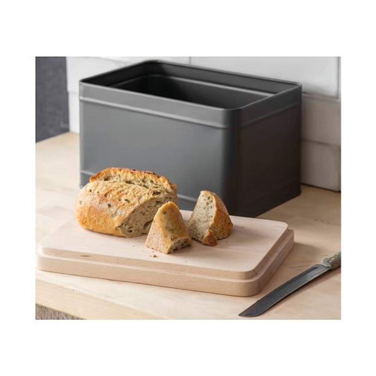 garden-trading-borough-bread-bin-charcoal - Garden Trading Borough Bread Bin Charcoal 