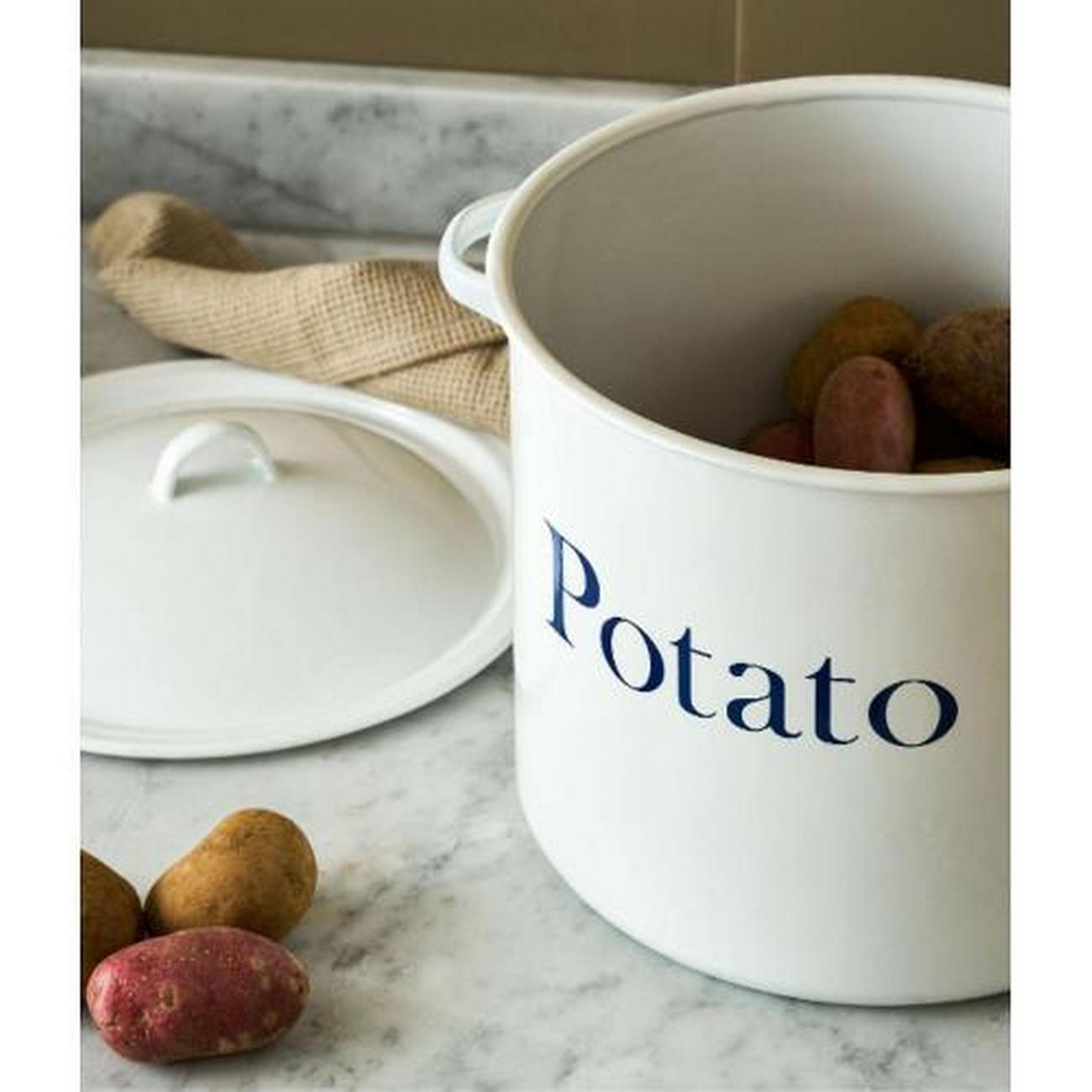 garden-trading-enamel-potato-store-white - Garden Trading Enamel Potato Store White