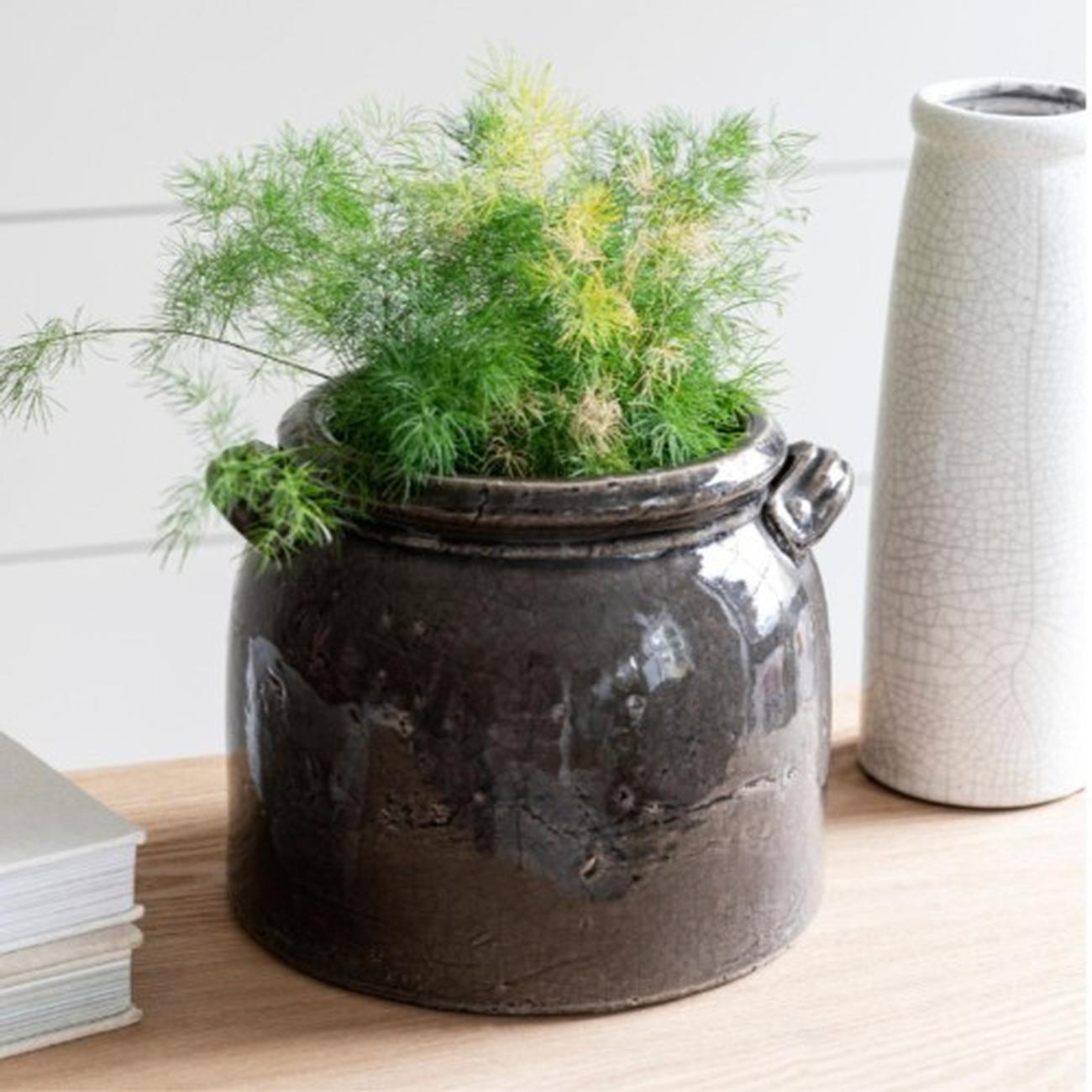 garden-trading-ravello-pot-handles-charcoal - Garden Trading Ravello Pot With Handles Charcoal