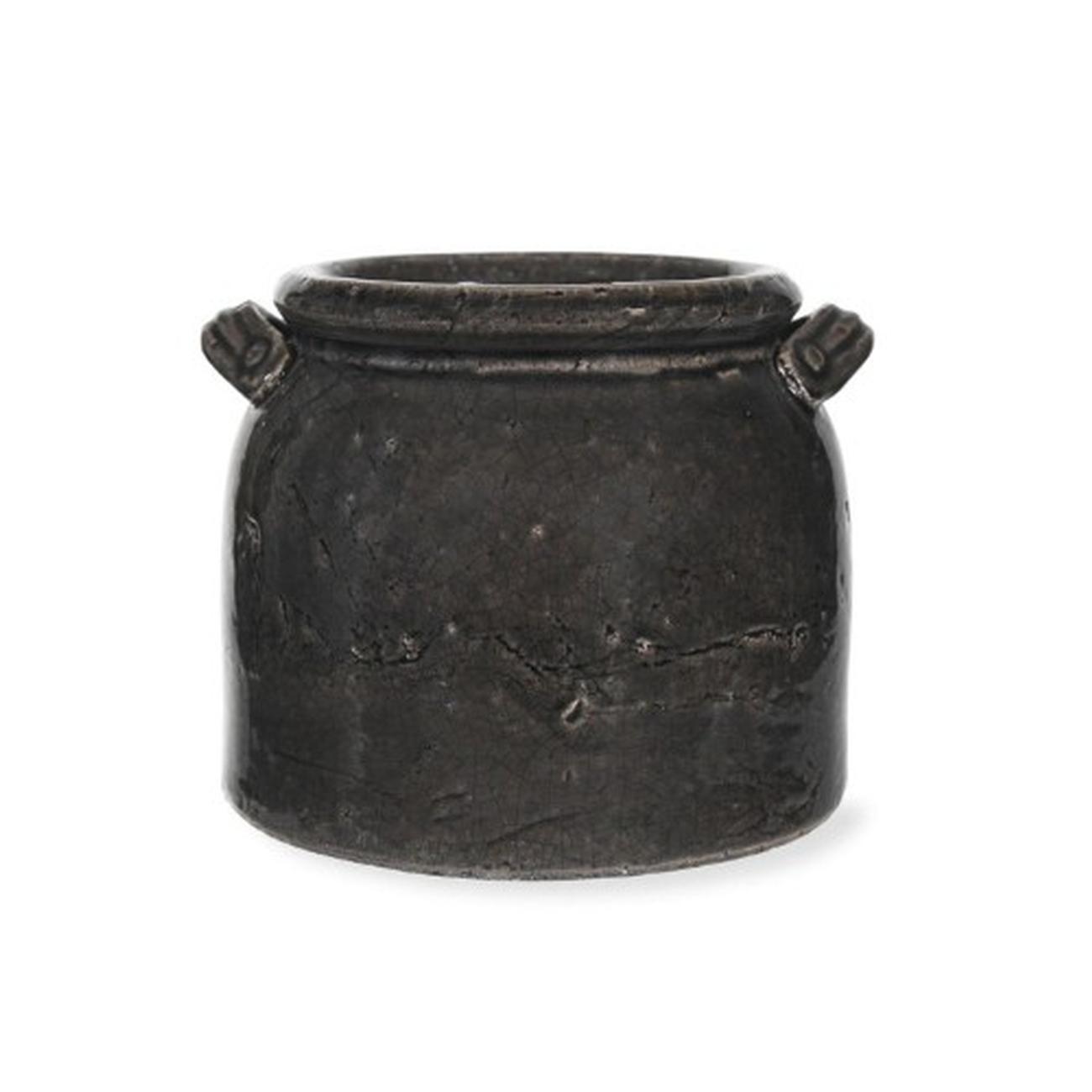 garden-trading-ravello-pot-handles-charcoal - Garden Trading Ravello Pot With Handles Charcoal