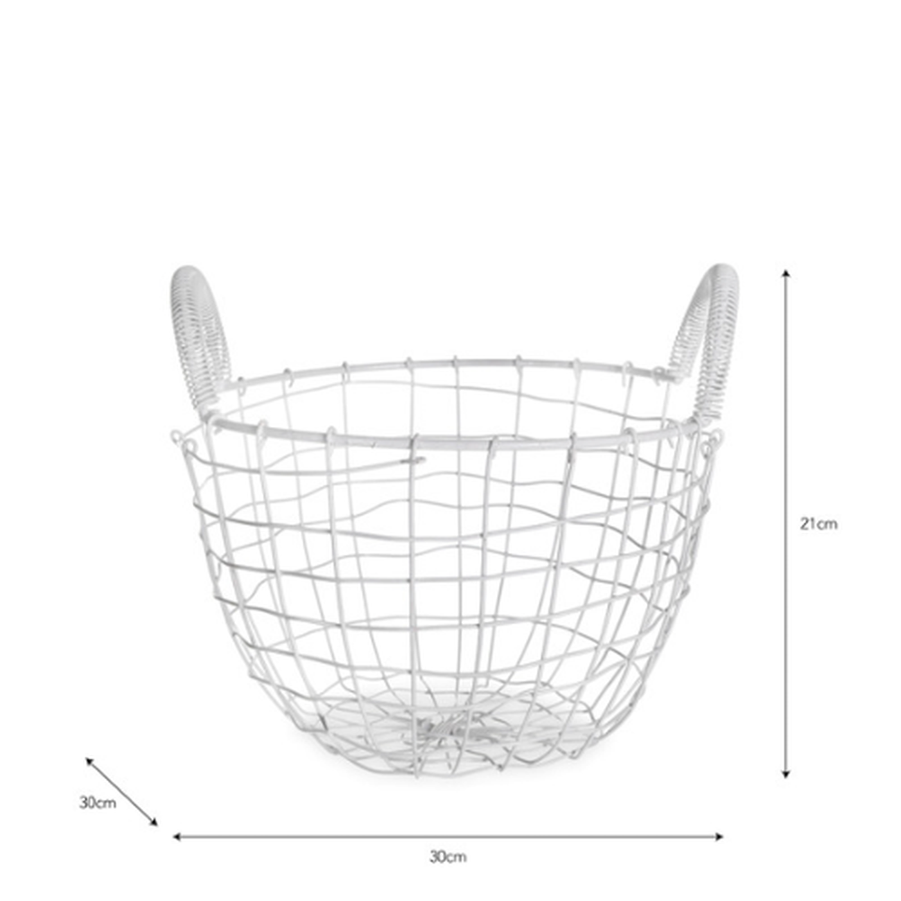 garden-trading-white-wirework-basket-small - Garden Trading White Wirework Basket-Small