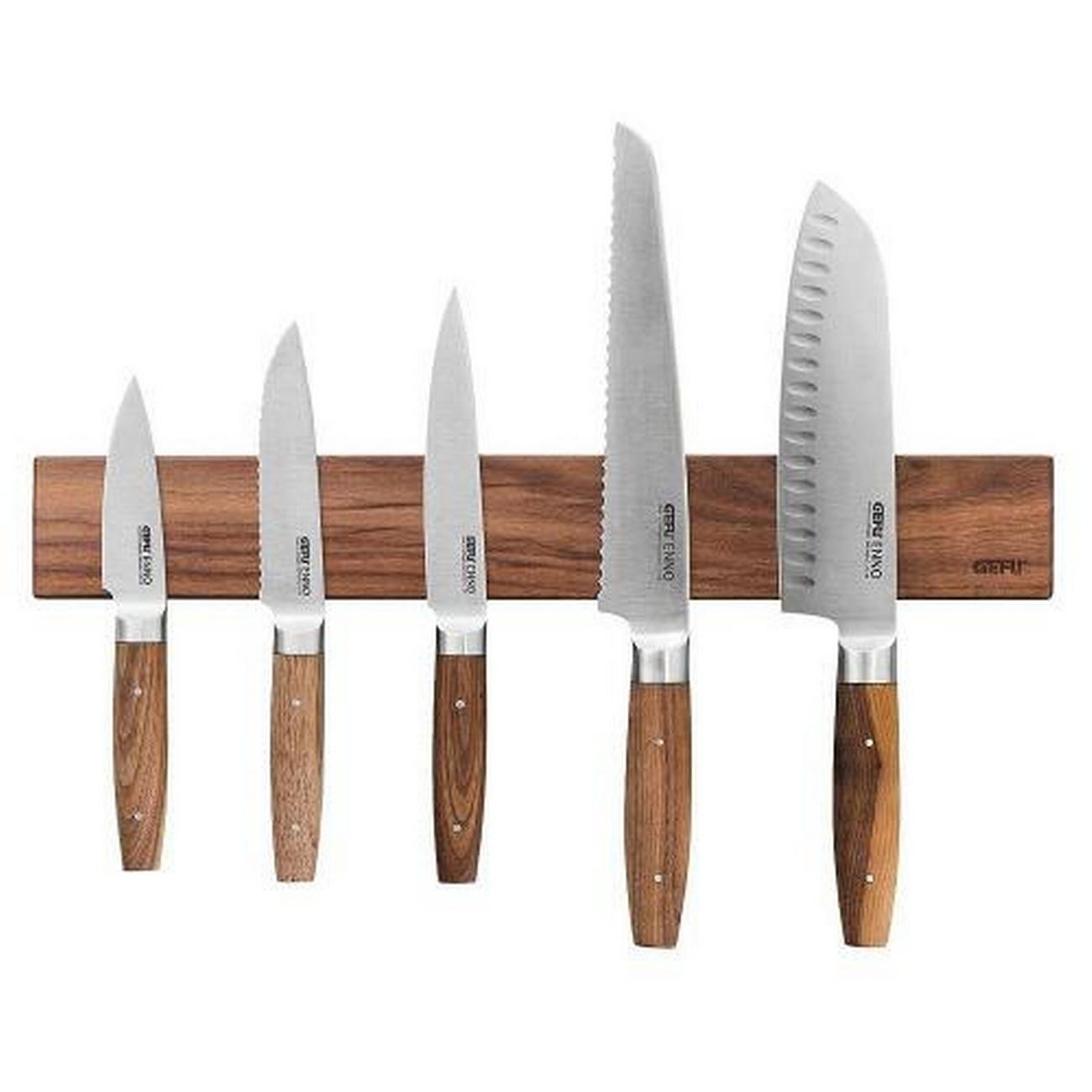 gefu-magnetic-knife-bar-walnut-wood - GEFU Magnetic Knife Bar Walnut Wood
