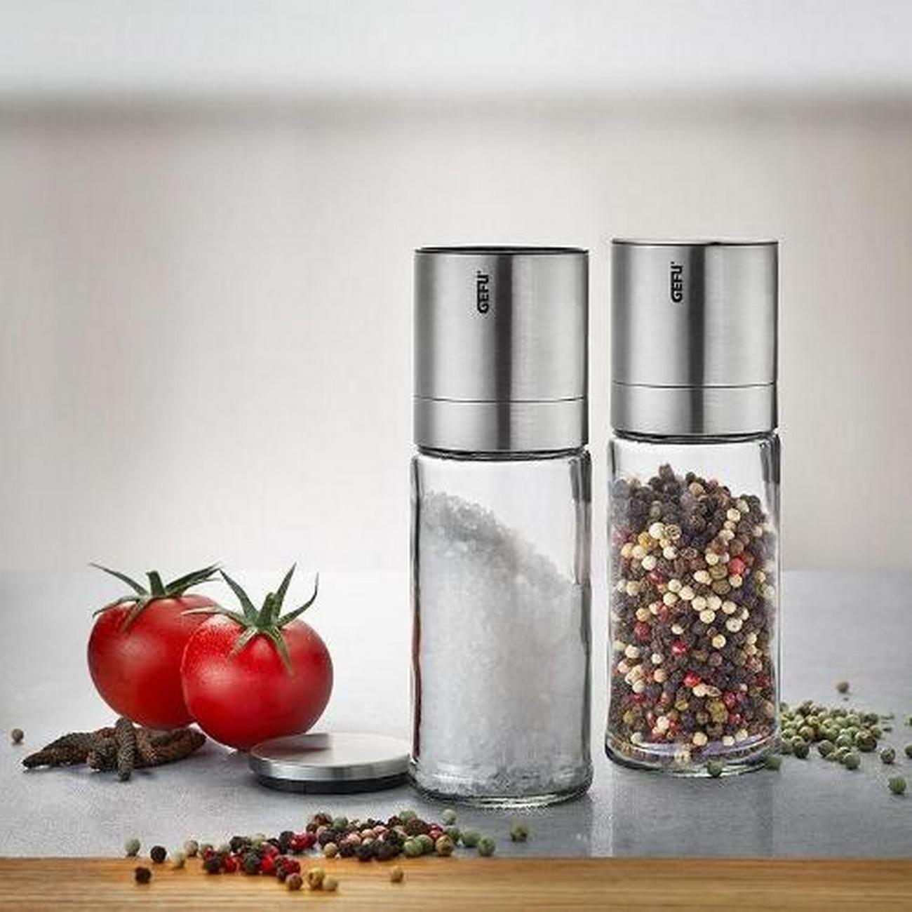 gefu-salt-pepper-mill-set-lamola - GEFU Salt & Pepper Mill Set LAMOLA
