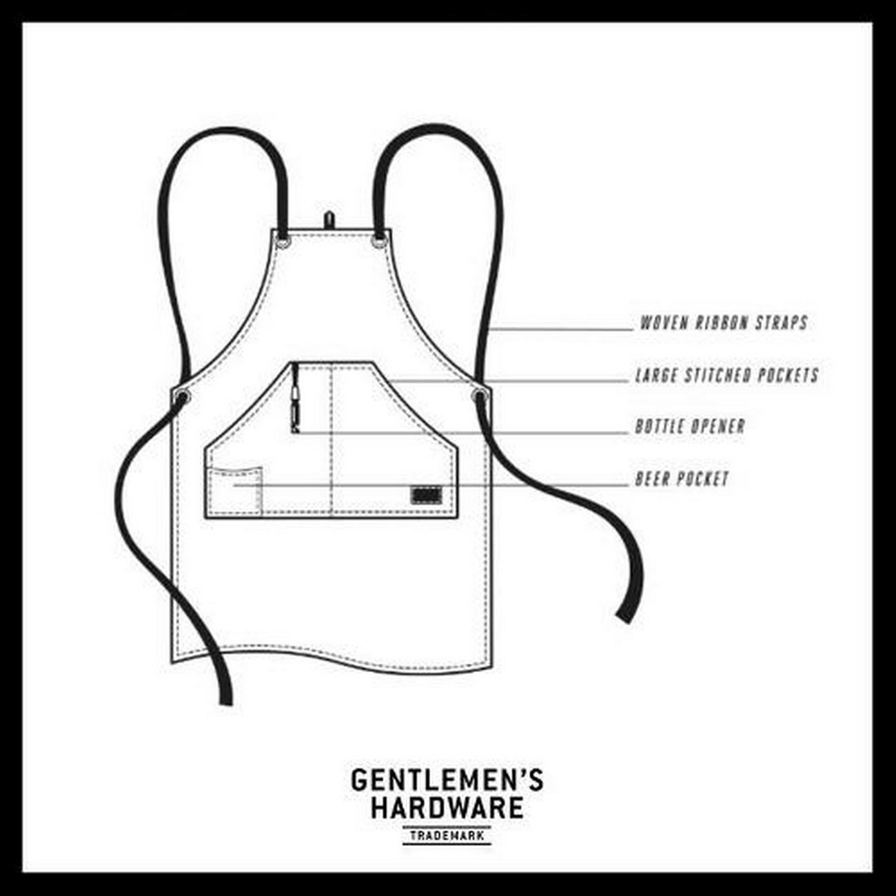gentlemens-hardware-bbq-utility-apron-and-bottle-opener - Gentlemen's Hardware BBQ Utility Apron & Bottle Opener