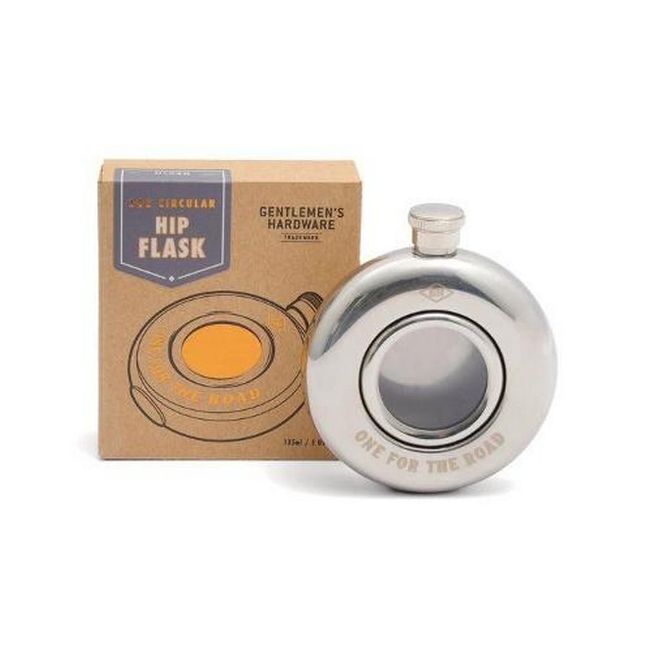 gentlemens-hardware-circular-hip-flask-135ml - Gentlemen's Hardware Circular Hip Flask 135ml