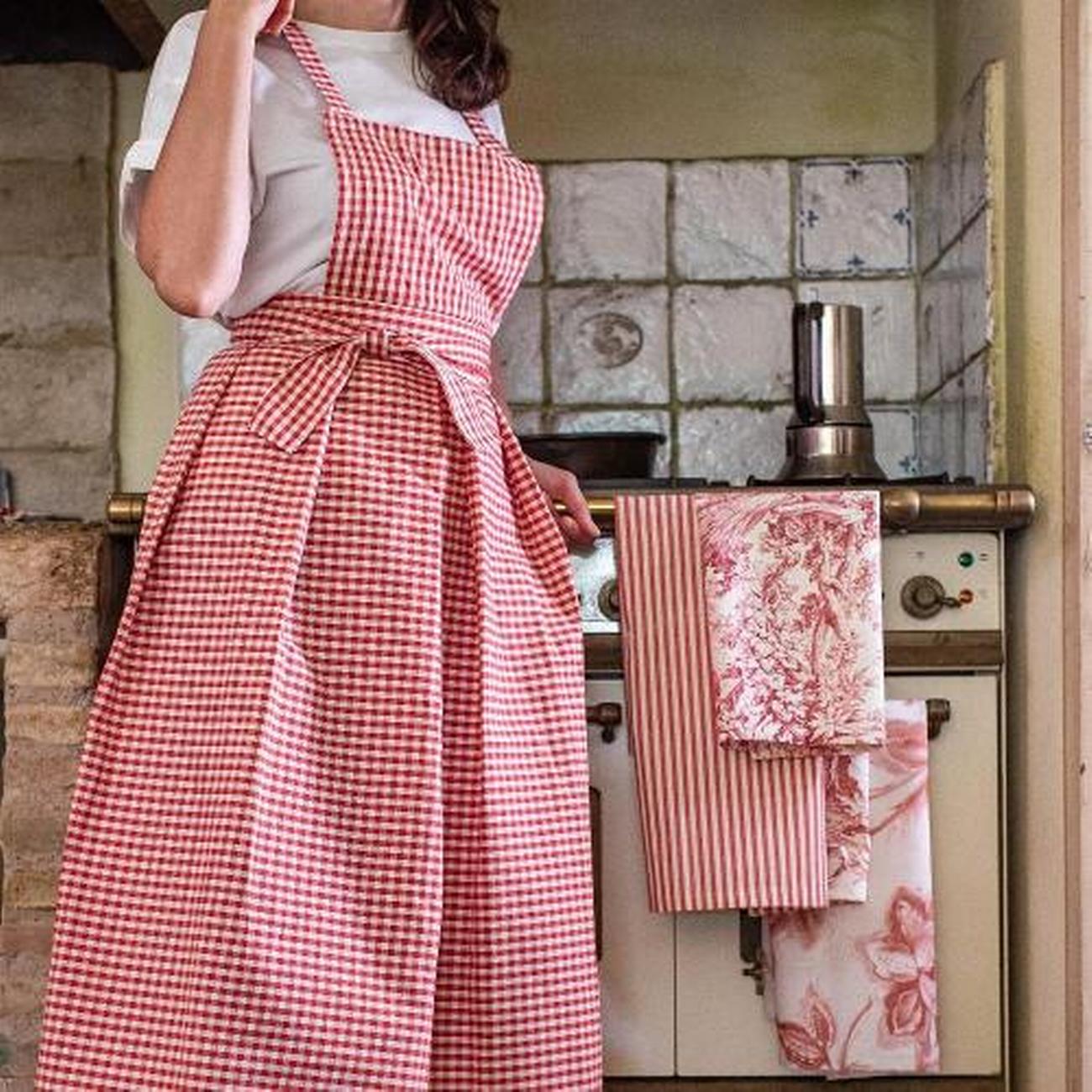 gilda-apron-red-gingham - Gilda Apron Red Gingham