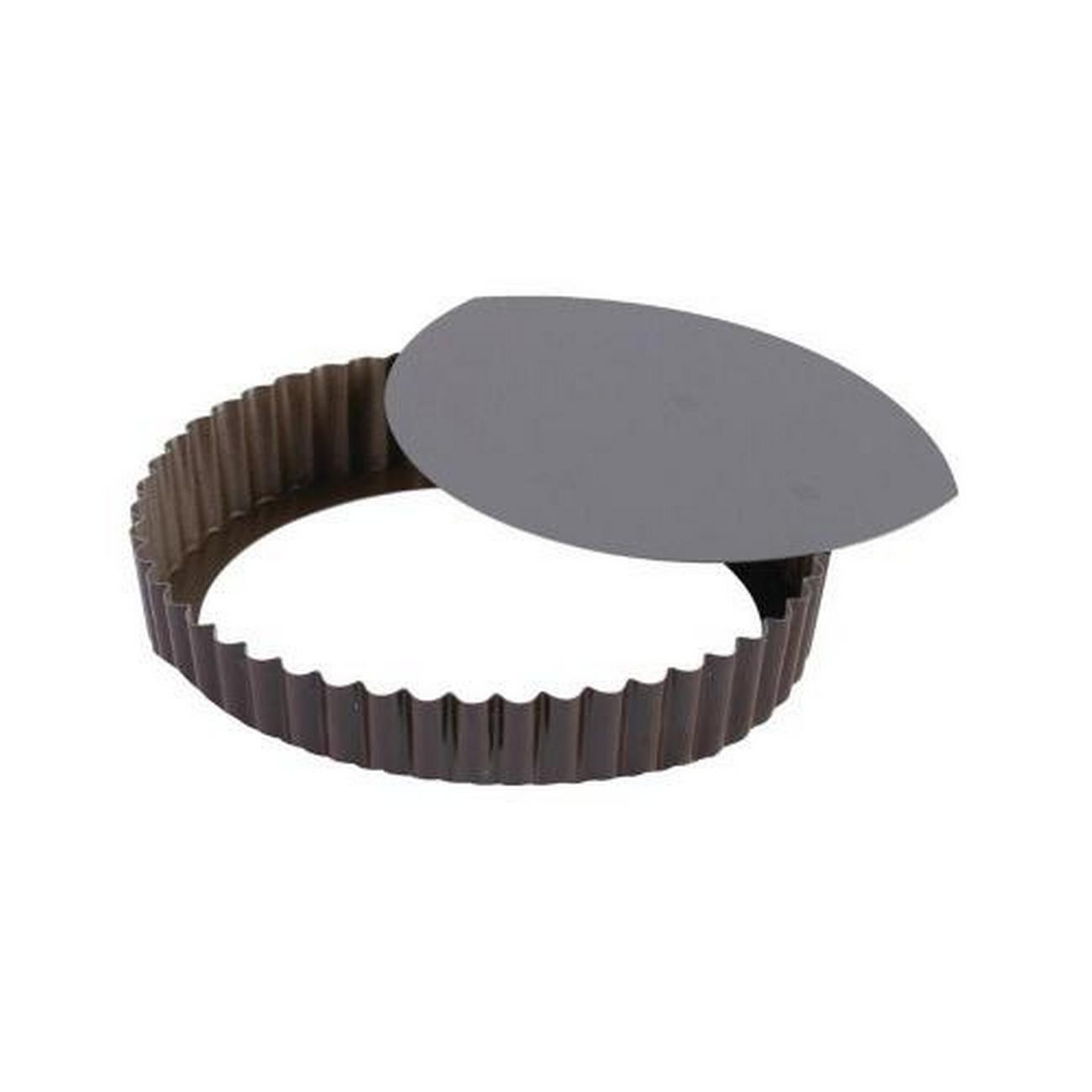 gobel-round-fluted-tart-tin-removable-base-28cm - Gobel Round Fluted Tart Tin Removable Base 28cm