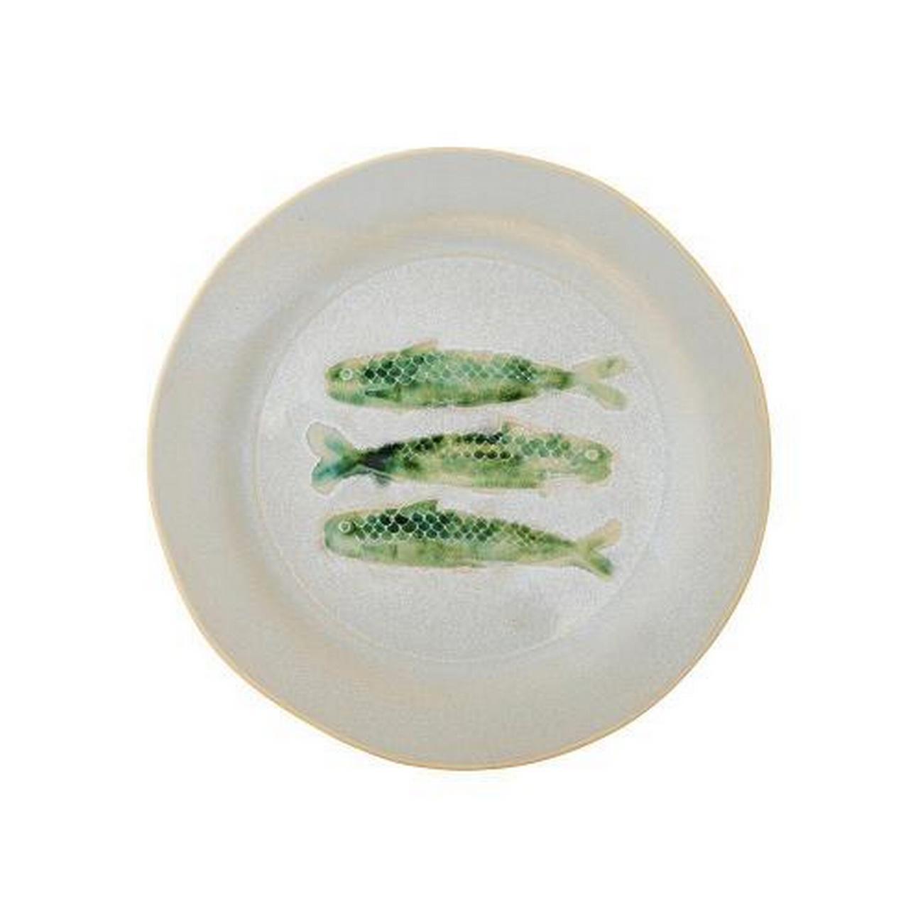 hadden-large-plate-green-fish-stoneware - Hadden Plate Large Green Fish Stoneware