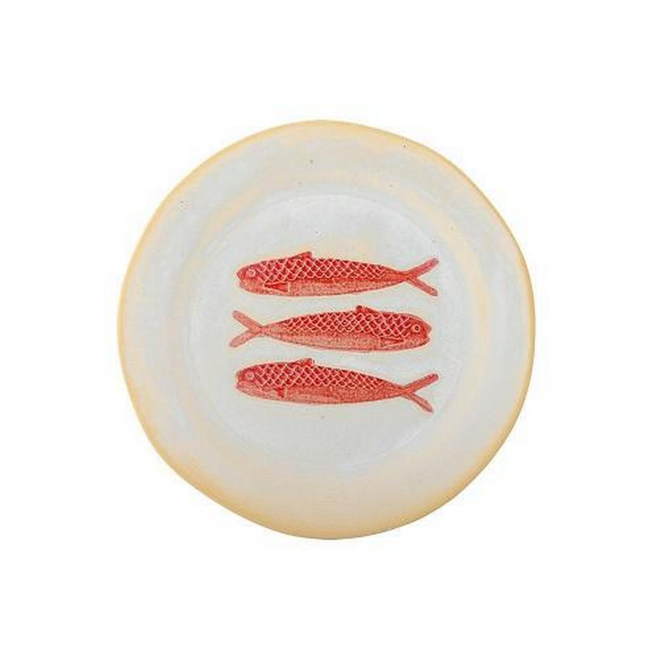 hadden-large-plate-red-fish-stoneware - Hadden Plate Large Red Fish Stoneware