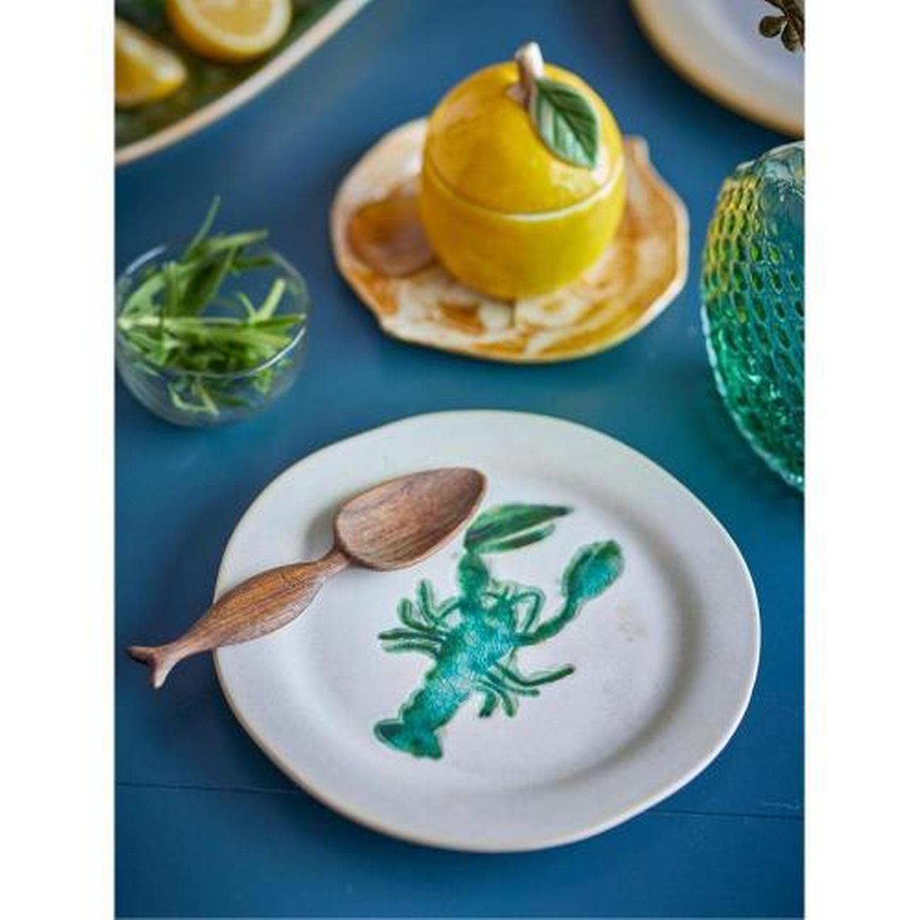 hadden-small-plate-green-lobster-stoneware - Haden Small Plate Green Lobster Stoneware