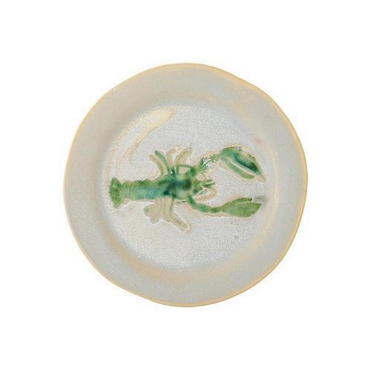 hadden-small-plate-green-lobster-stoneware - Haden Small Plate Green Lobster Stoneware