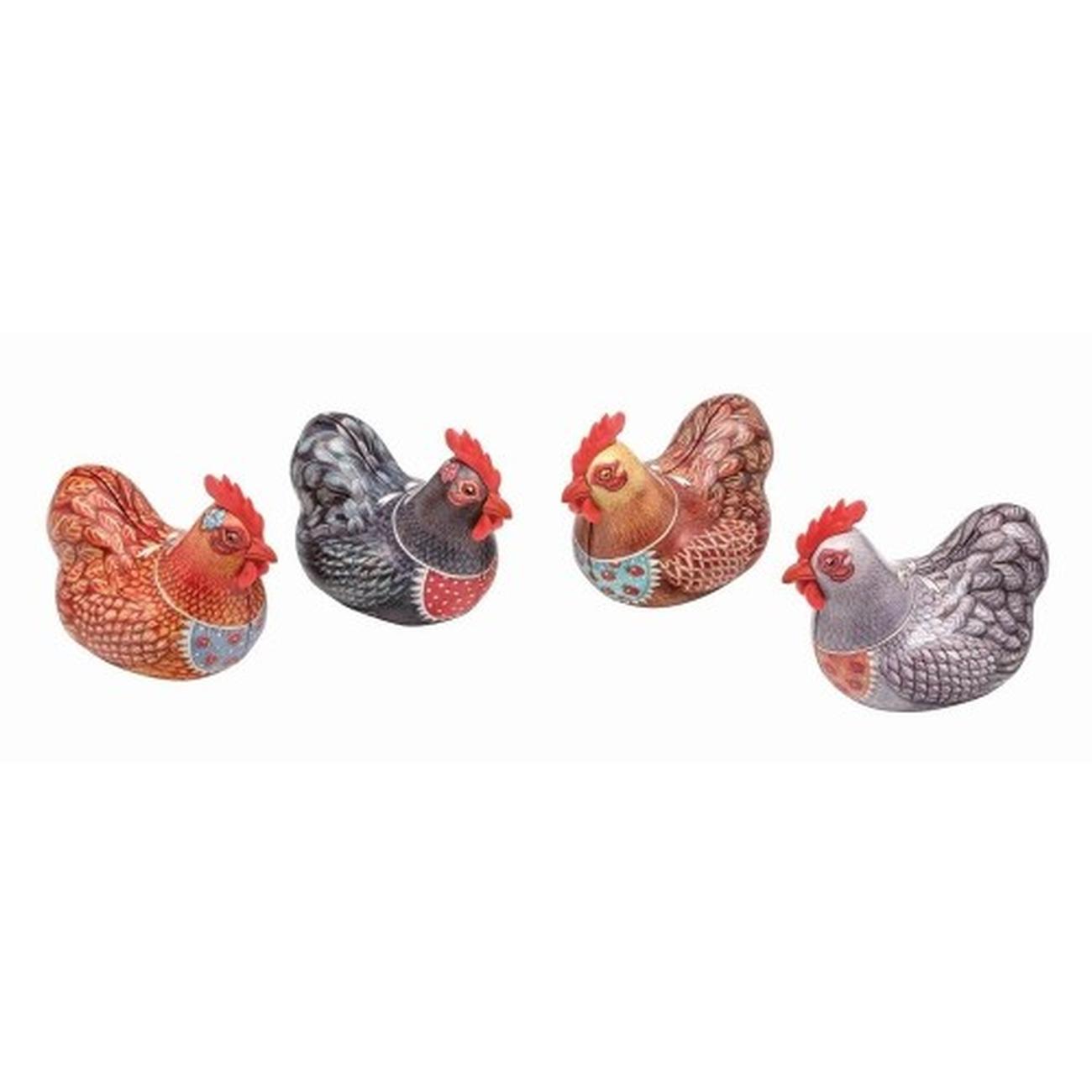 happy-hen-shaped-tins - Happy Hen Shaped Tins