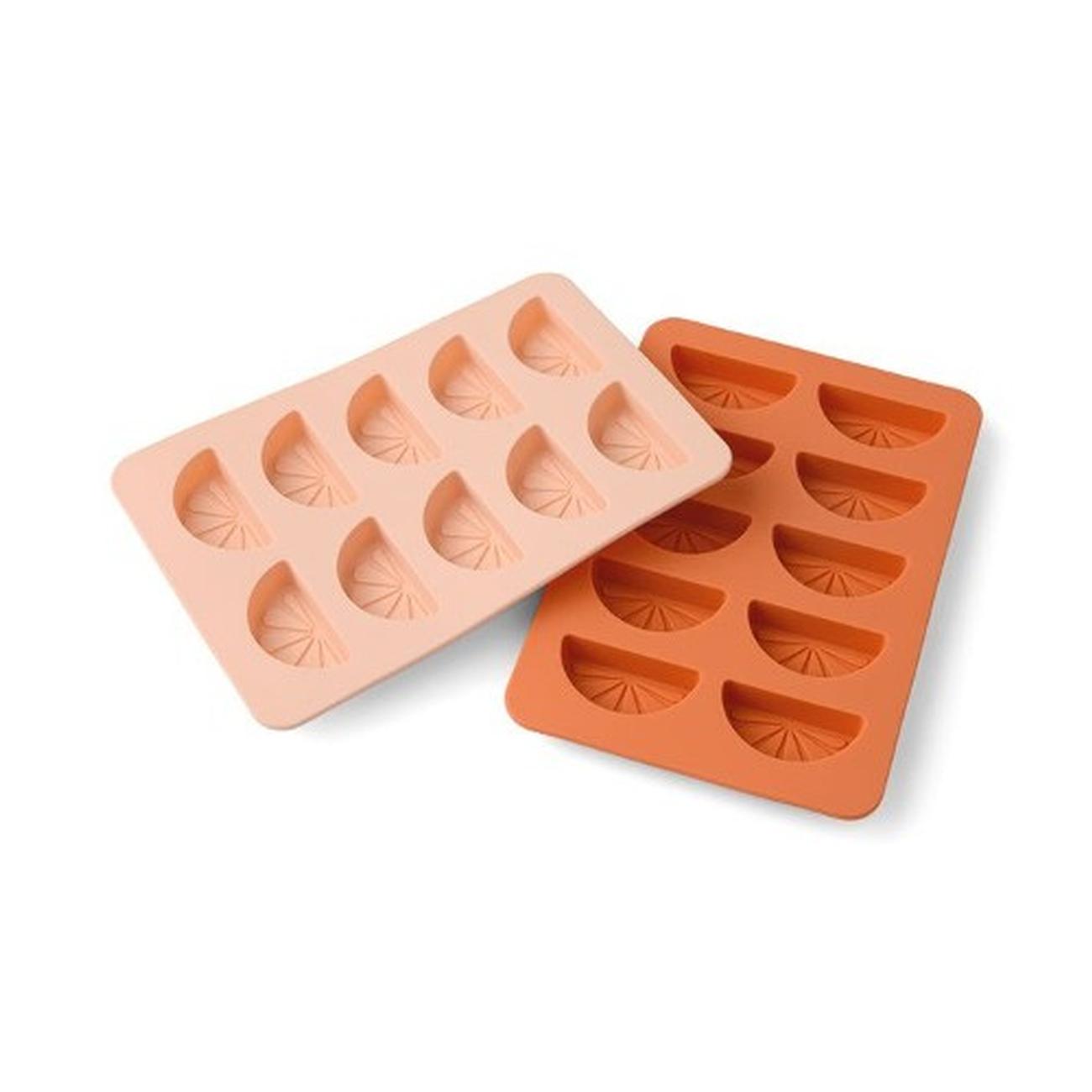 heres-how-dotty-citrus-wedge-ice-trays-pink-blush-orange - Here's How Dotty Citrus Wedge Ice Trays Orange & Blush Pink Set Of 2 
