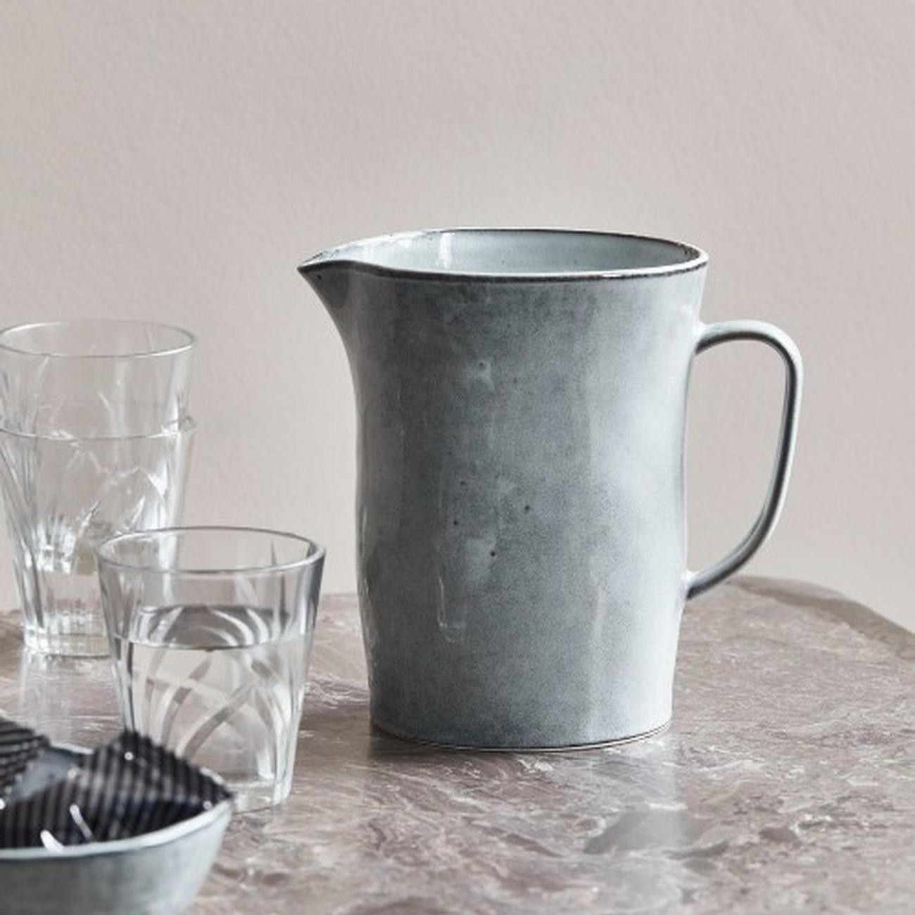 house-doc-jug-rustic-grey-blue-large - House Doctor Rustic Jug Grey Blue