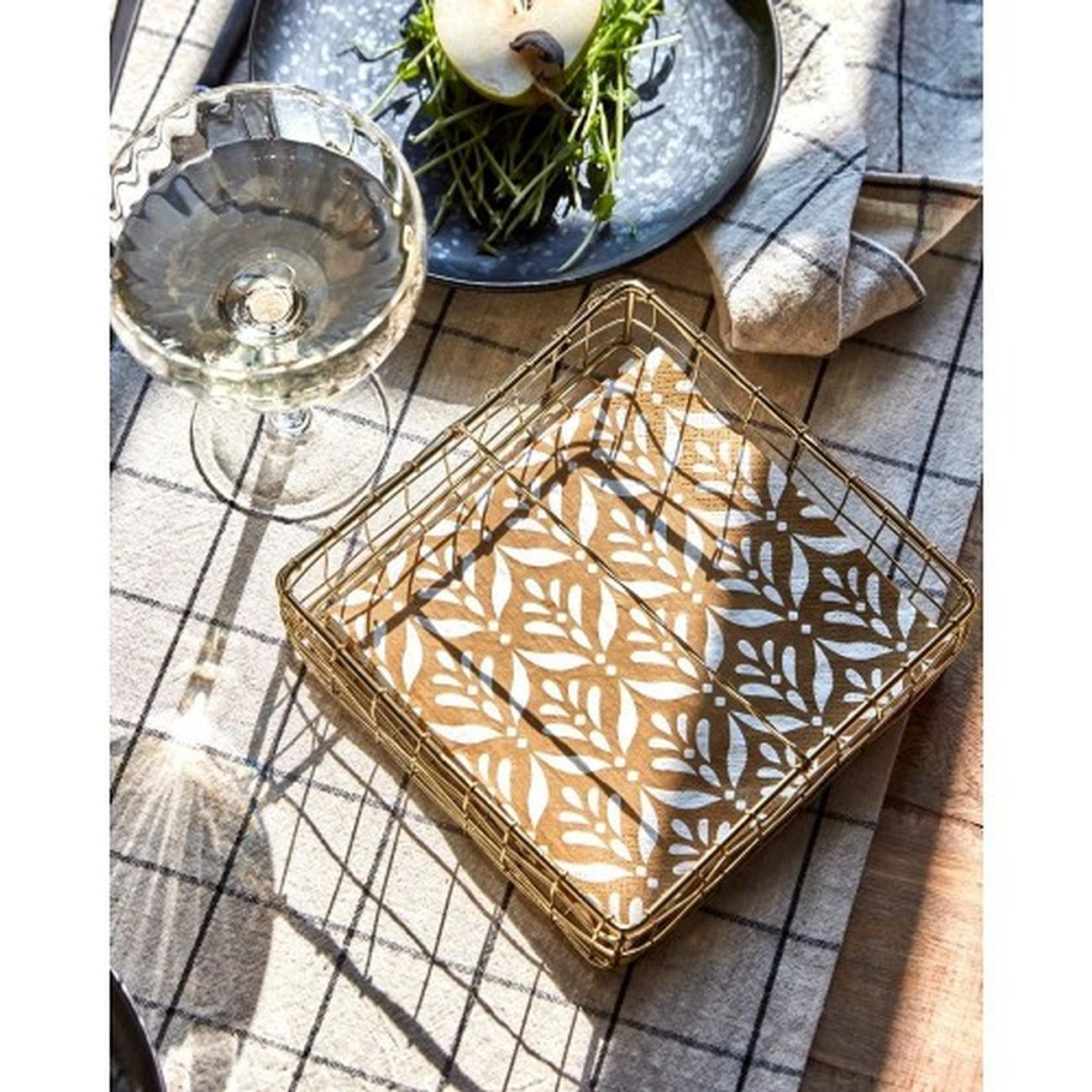 house-doctor-napkin-basket-bring-gold - House Doctor Napkin Basket Gold