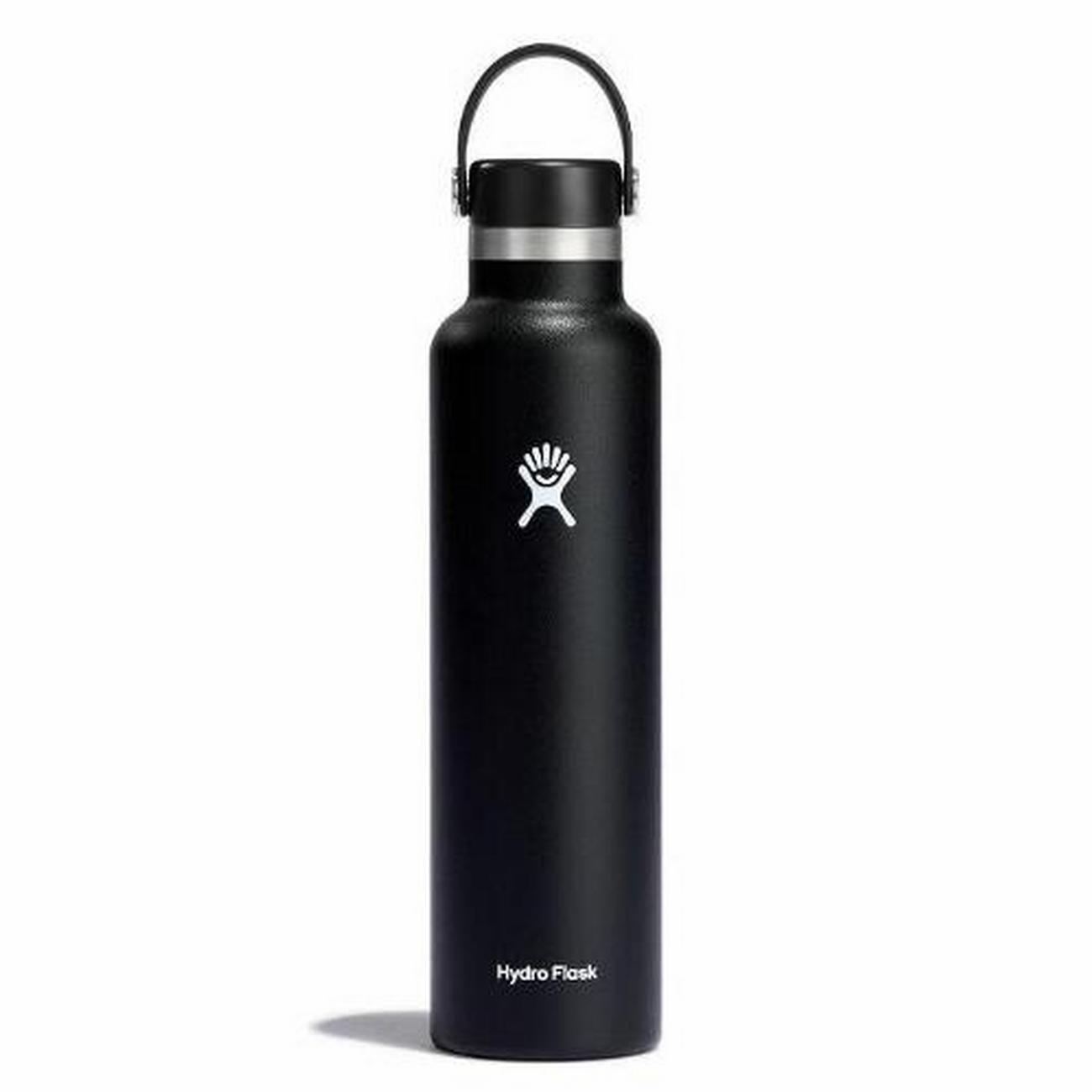 hydroflask-24-oz-standard-mouth-flex-cap-black - Hydroflask Standard Flex Cap Black 24oz (710ml)