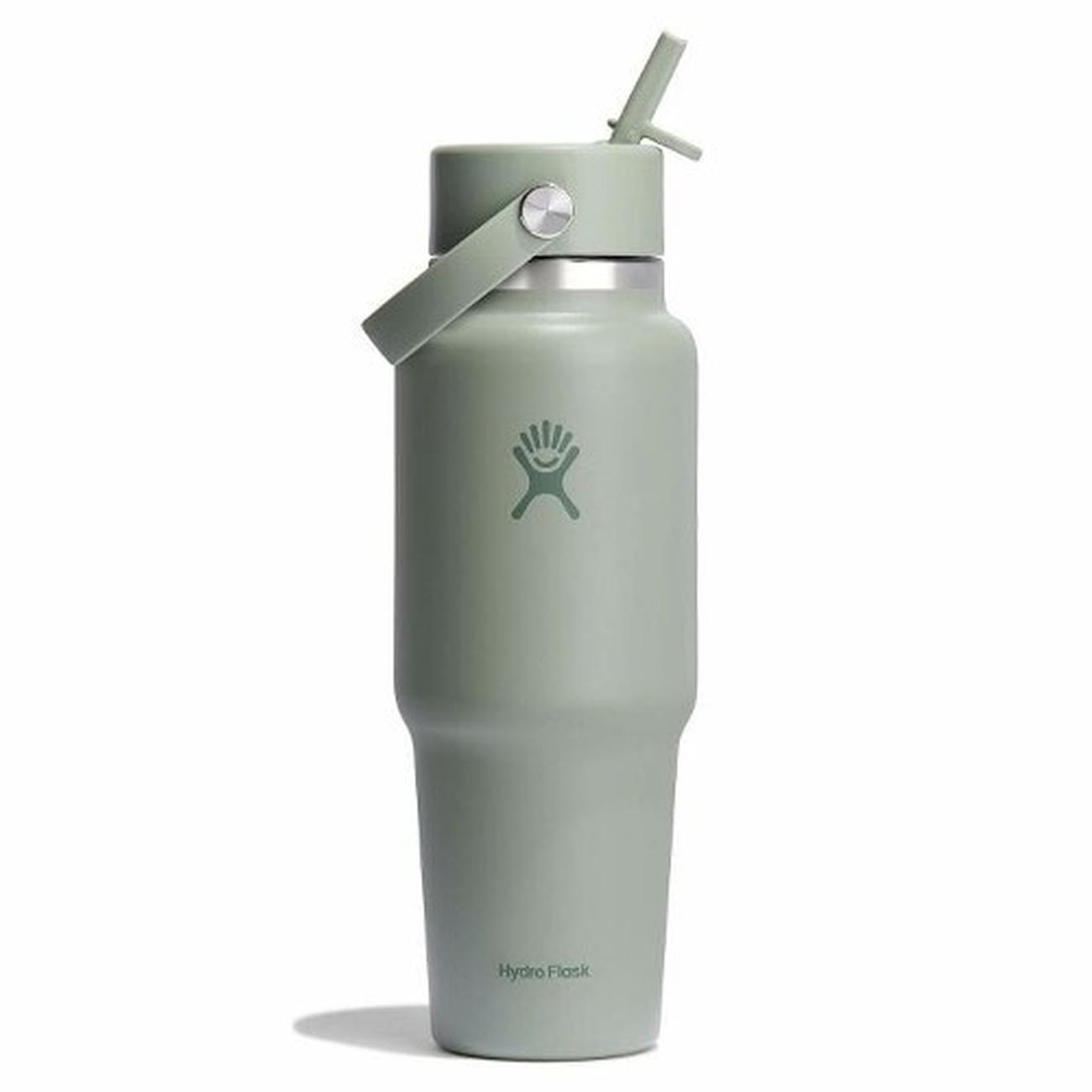 hydroflask-32-oz-wide-flex-straw-travel-bottle-agave - Hydroflask Wide Mouth Travel Bottle Straw Cap Agave 32oz (946ml)