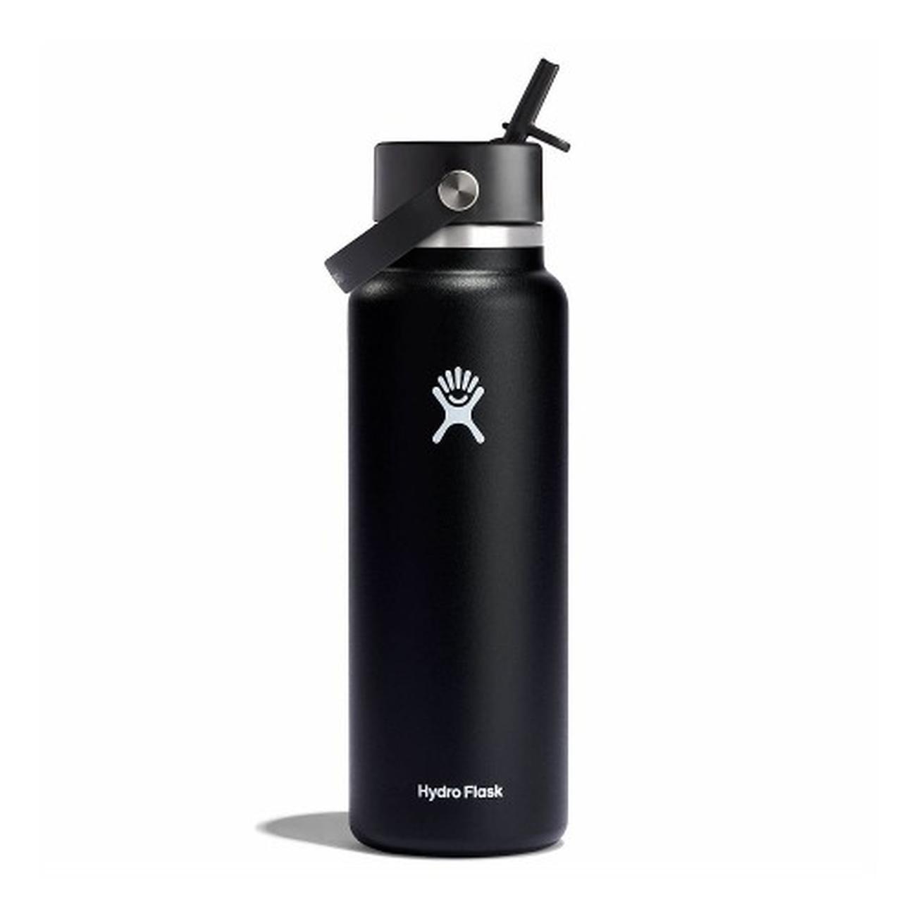 hydroflask-black-32oz-wide-flex-straw-cap - Hydro Flask Wide Flex Straw Cap Black 32oz(946ml)