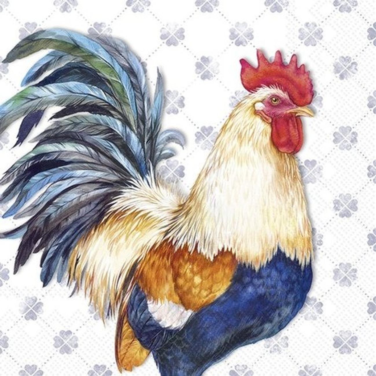 ihr-albert-rooster-cocktail-napkins - IHR Cocktail Napkins Albert Rooster 
