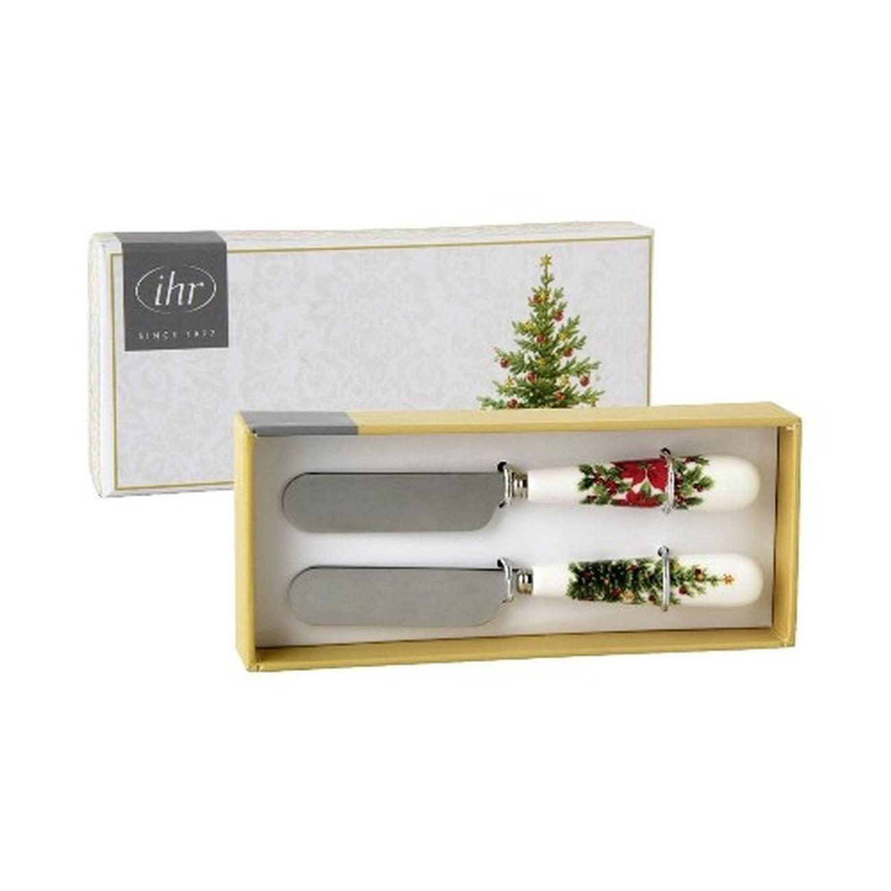 ihr-box-butter-knives-classic-gold-christmas-tree - IHR Christmas Classic Gold Box Butter Knives 