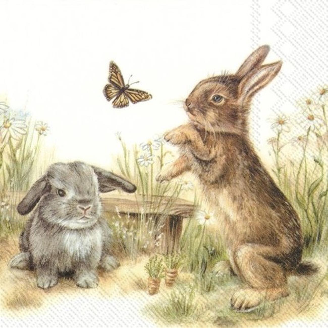 ihr-bunny-and-clyde-lunch-napkins - IHR Lunch Napkins Bunny And Clyde