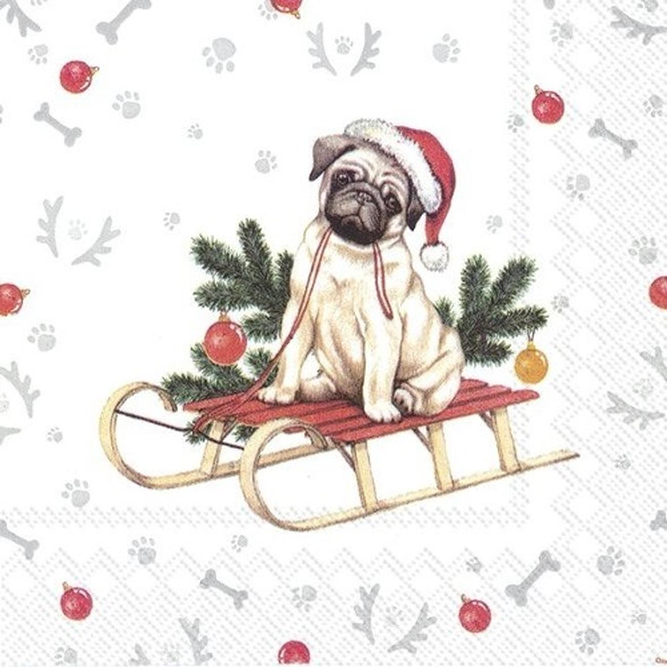 ihr-dog-mas-cocktail-napkins - IHR Christmas Cocktail Napkins Dog-mas 