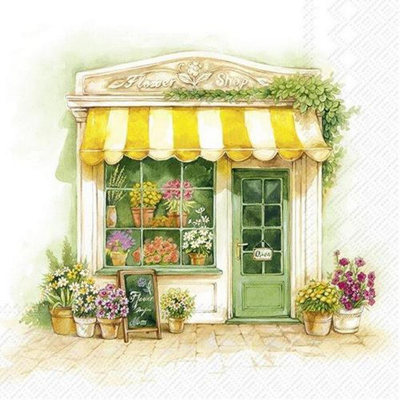 ihr-flower-shop-lunch-napkins - IHR Lunch Napkins Flower Shop 