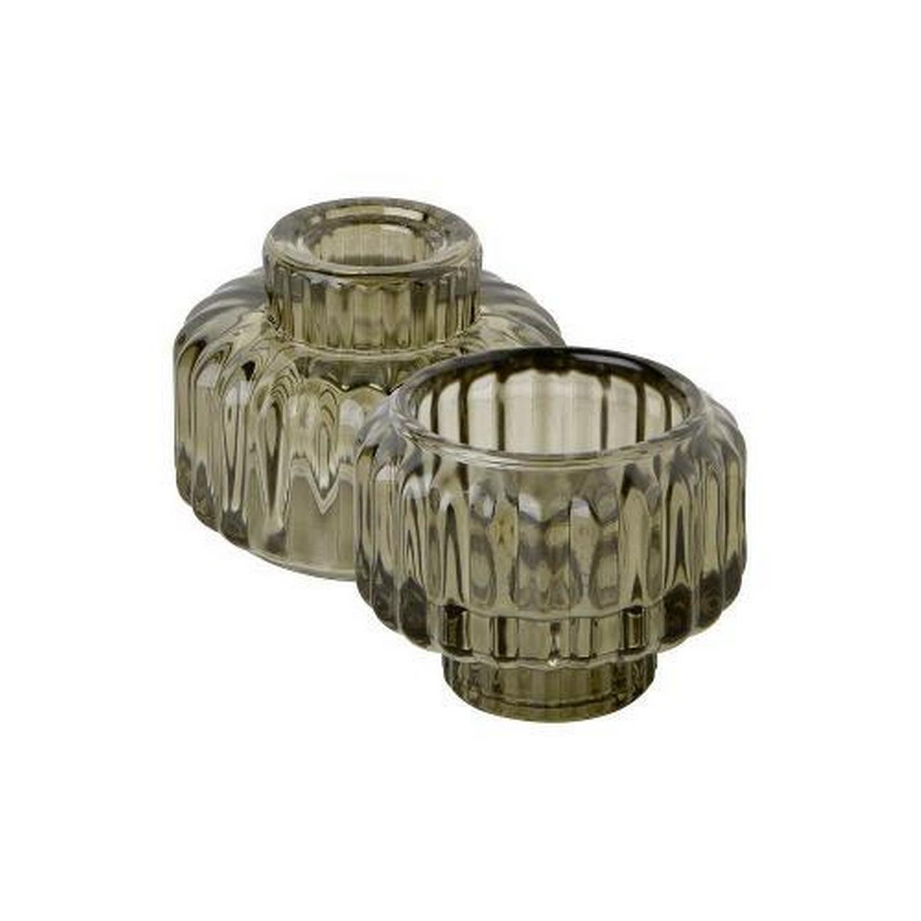 ihr-glass-candle-holder-grey - IHR Glass Candle Holder Grey 