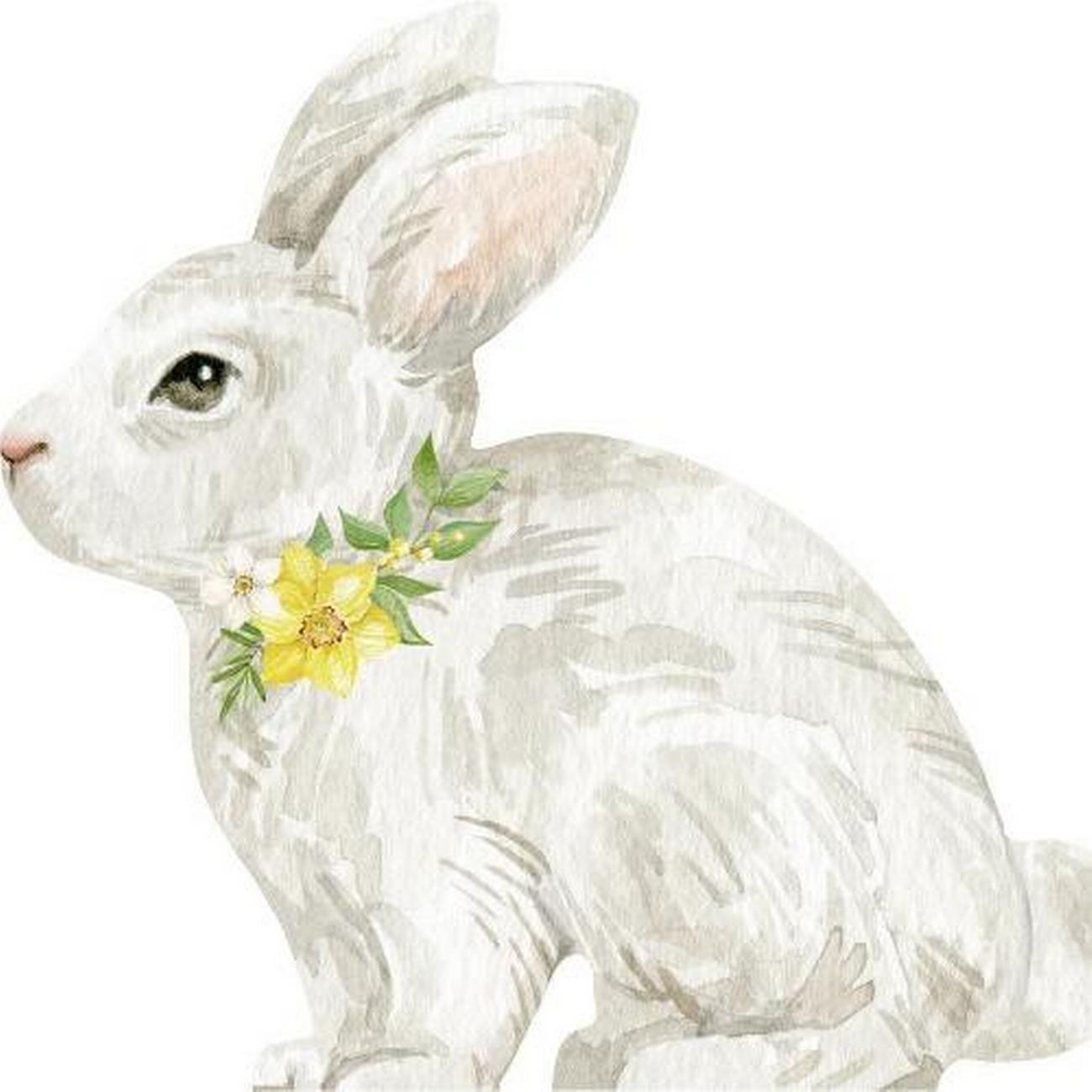 ihr-lunch-napkins-bunny-shaped  - IHR Lunch Napkins Bunny Shaped 