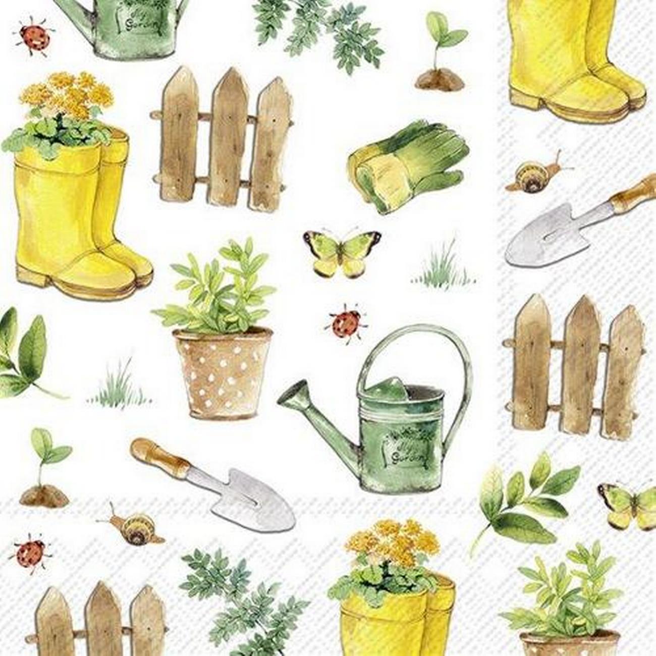 ihr-lunch-napkins-gardening - IHR Lunch Napkins Gardening 