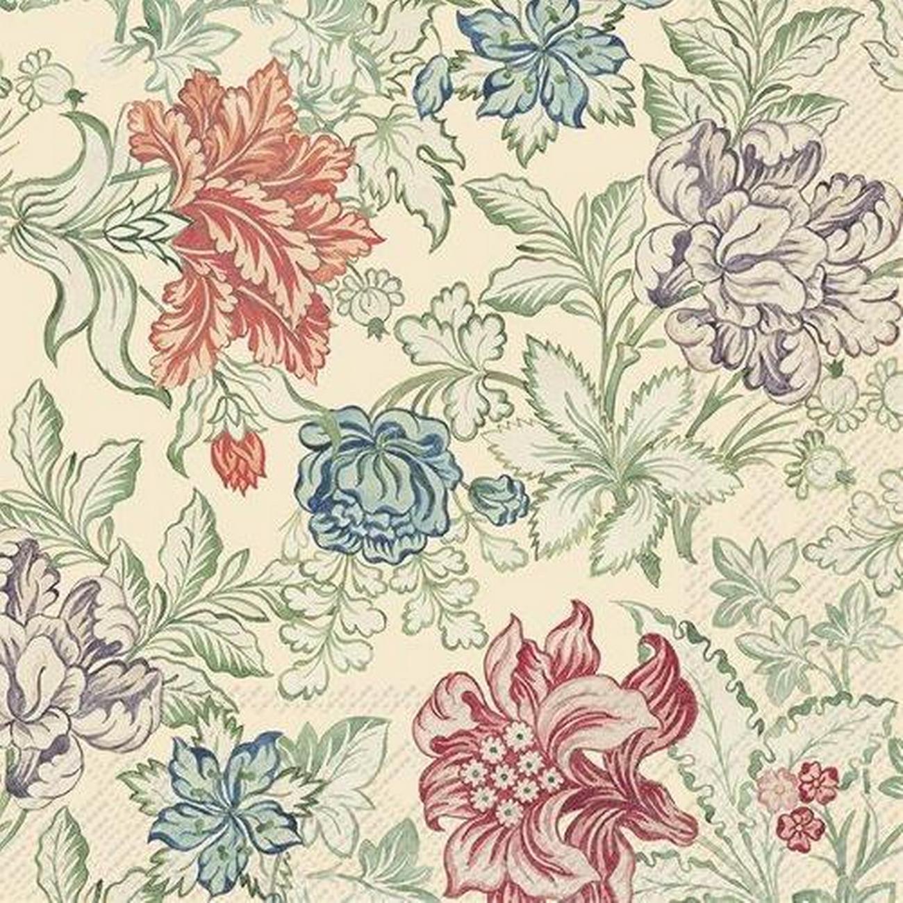 ihr-lunch-napkins-rococo-silk-cream-va - IHR Lunch Napkins Rococo Silk Cream (V&A)