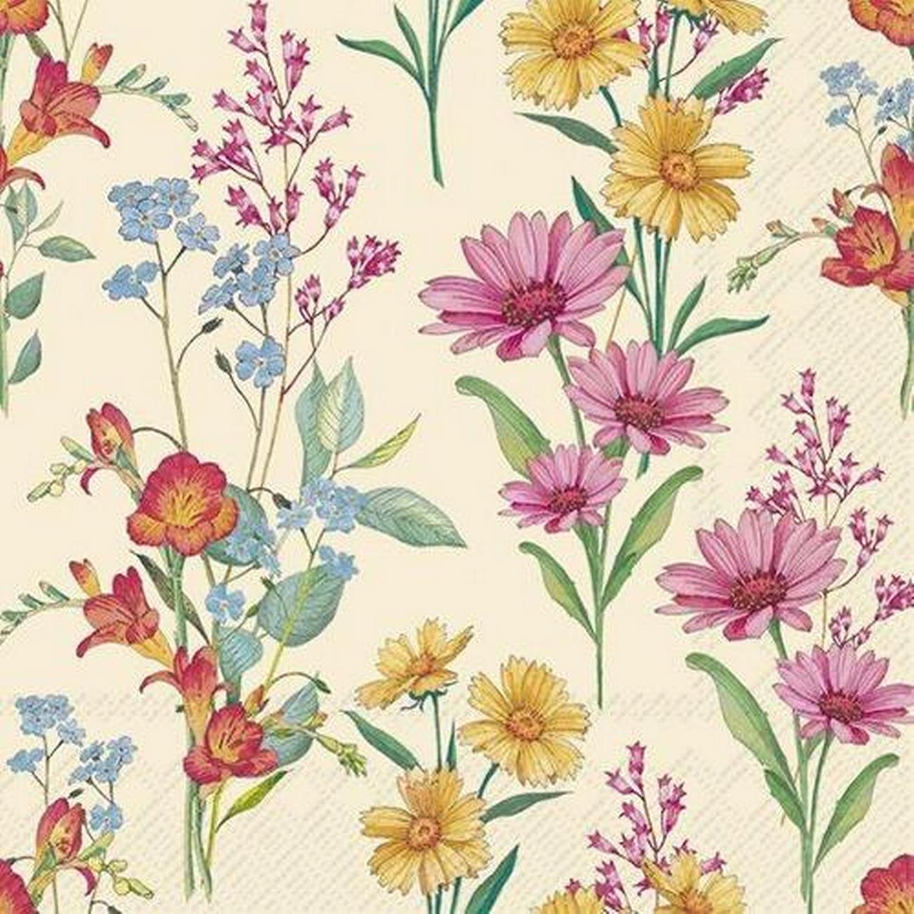 ihr-lunch-napkins-summer-flair-cream - IHR Lunch Napkins Summer Flair Cream