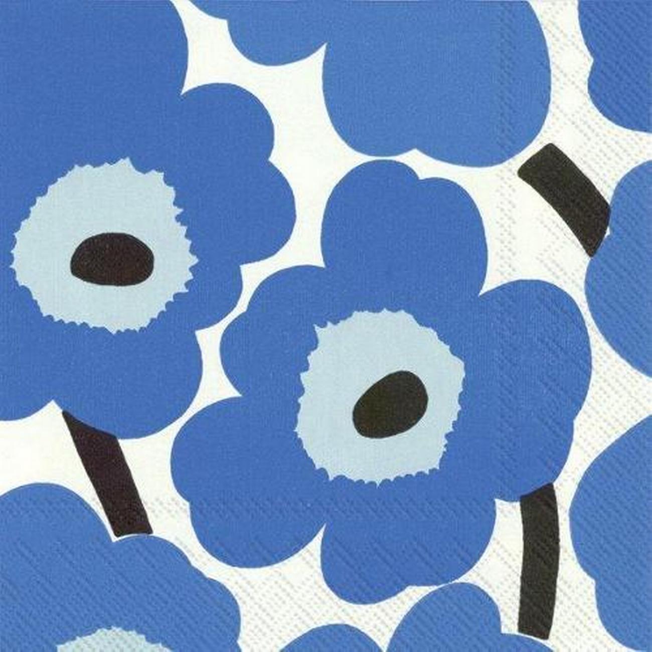 ihr-lunch-napkins-unikko-blue - IHR Lunch Napkins Unikko Blue