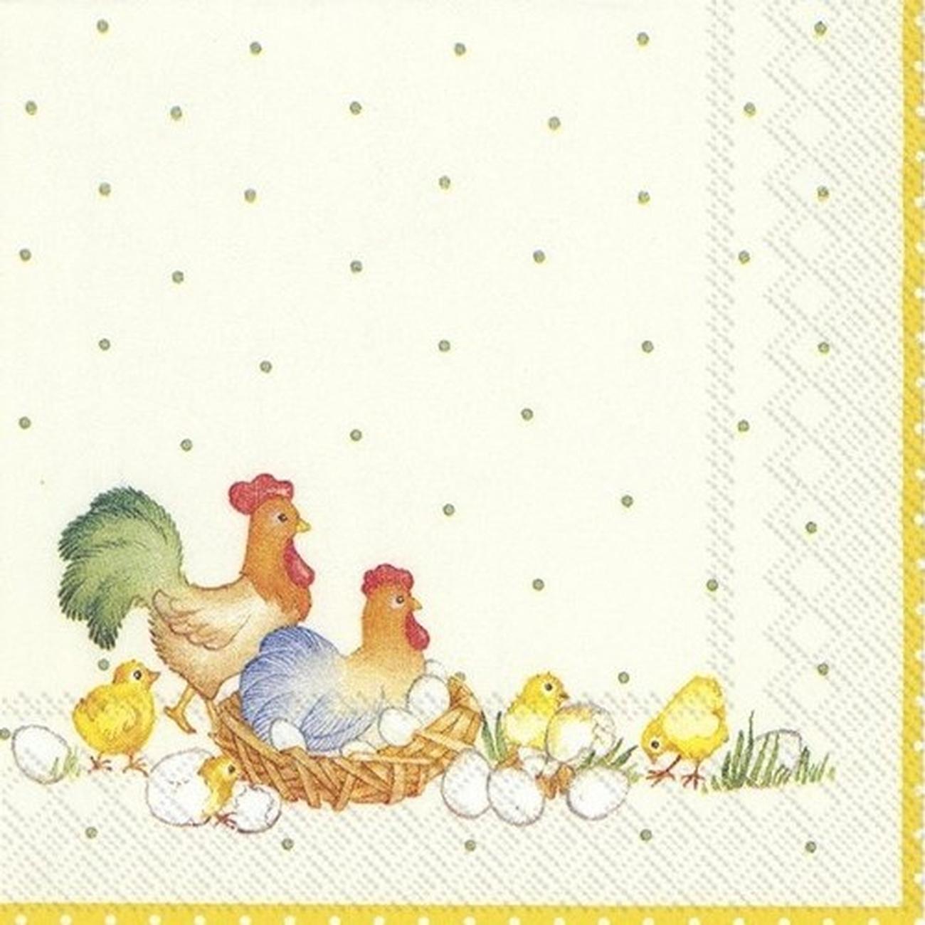 ihr-new-easter-farmers-vb-lunch-napkins - IHR Lunch Napkins New Easter Farmers by V&B