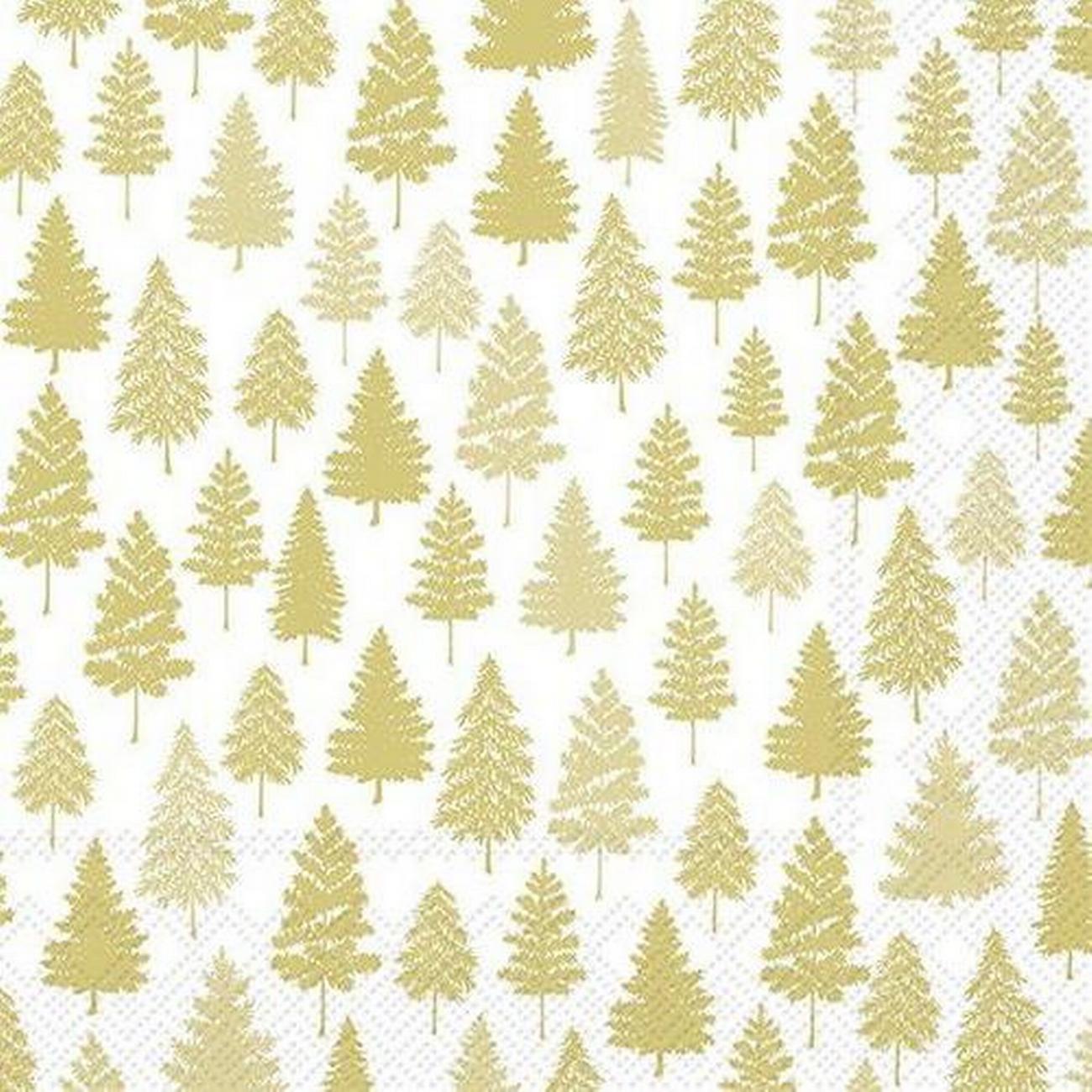 ihr-nordic-forest-gold-lunch-napkins - IHR Lunch Napkins Nordic Forest Gold