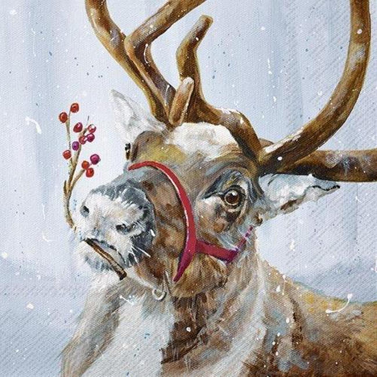 ihr-sam-in-the-snow-blue-lunch-napkins - IHR Lunch Napkins Sam In The Snow Blue