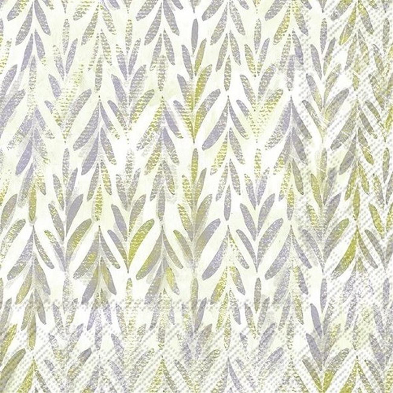 ihr-twiggy-crm-grn-lunch-napkins - IHR Lunch Napkins Twiggy Cream Green