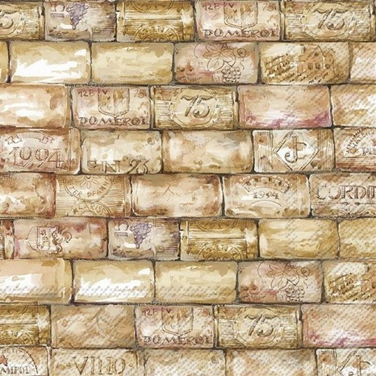 ihr-wine-corks-cocktail-napkins - IHR Cocktail Napkins Wine Corks