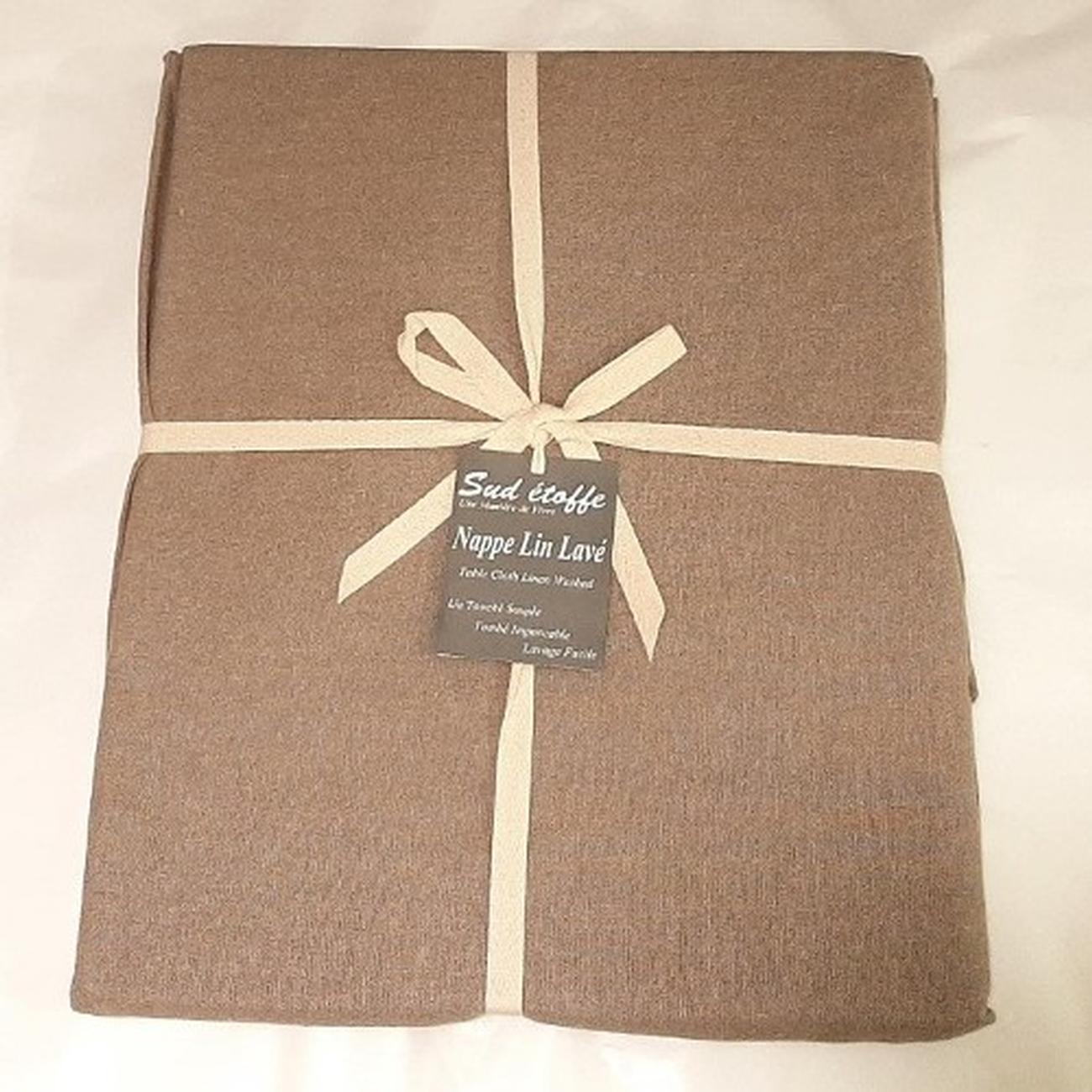 sud-etoffe-washed-linen-round-tablecloth-taupe-170cm - French Washed Linen Tablecloth Taupe Round 170cm