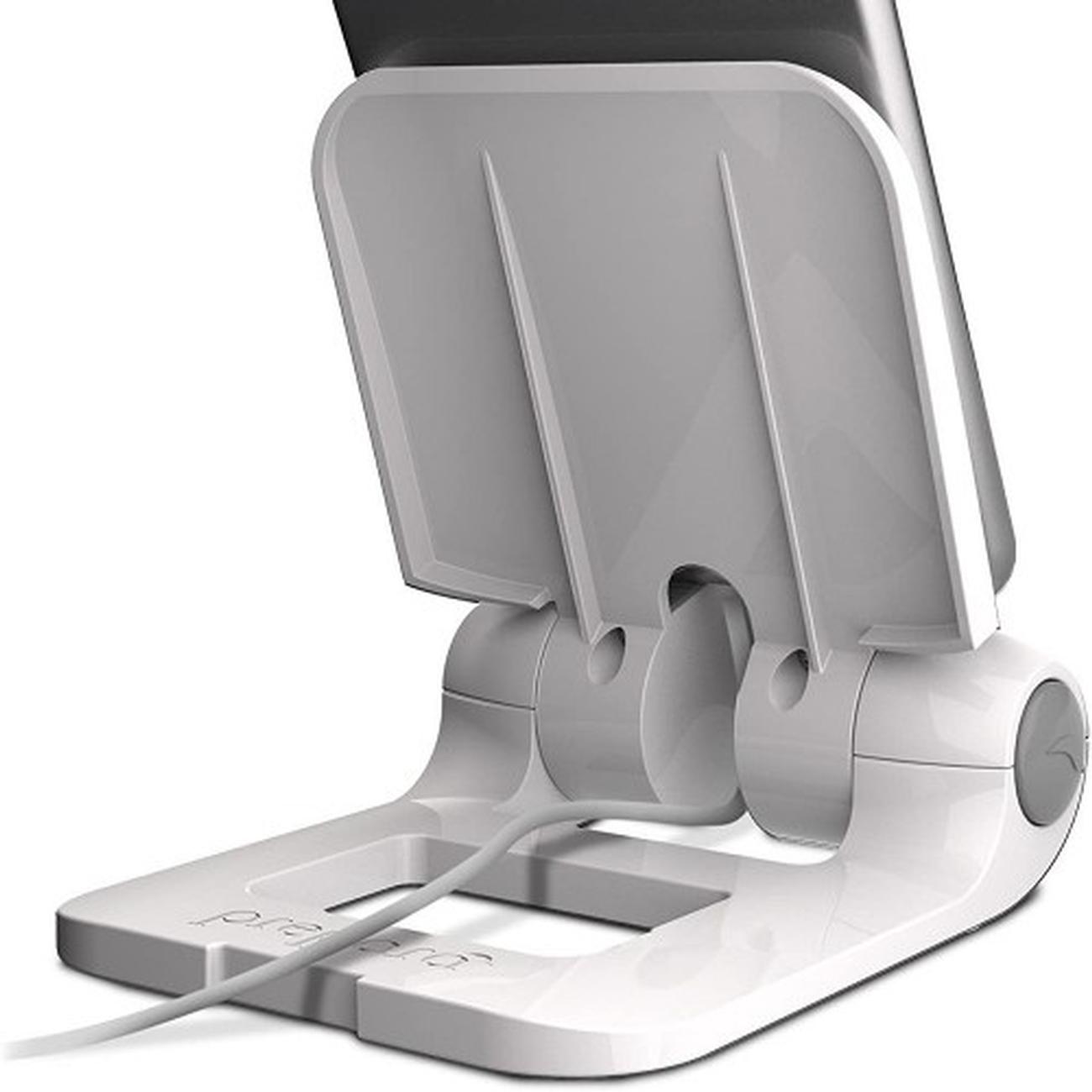 prepara-iPrep-mini-white-smart-phone-stand - Prepara iPrep Mini Folding Smartphone Stand White