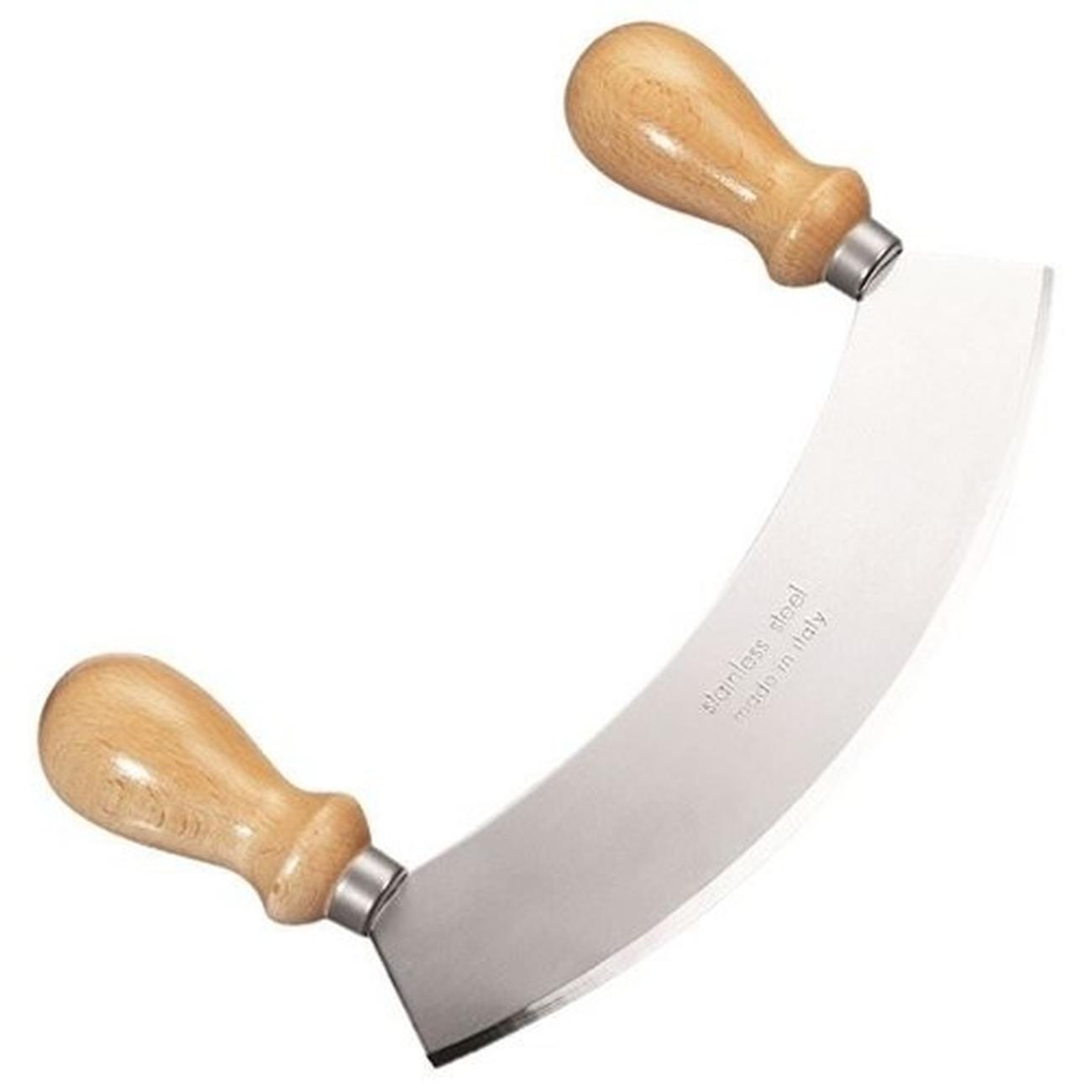 traditional-italian-mezzaluna-chopper  - We Love Pasta Traditional Italian Mezzaluna Chopper