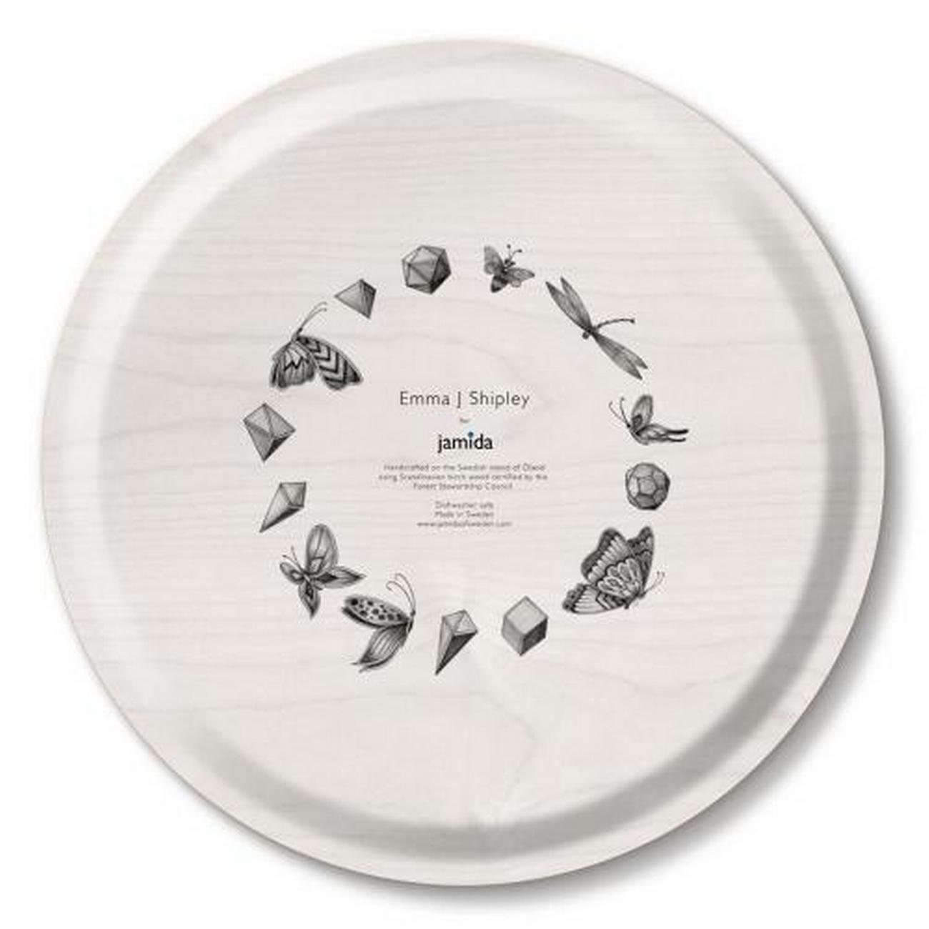 jamida-polar-navy-tray-round-39cm-emma-j-shipley - Jamida Polar Navy Tray by Emma J Shipley 39cm 