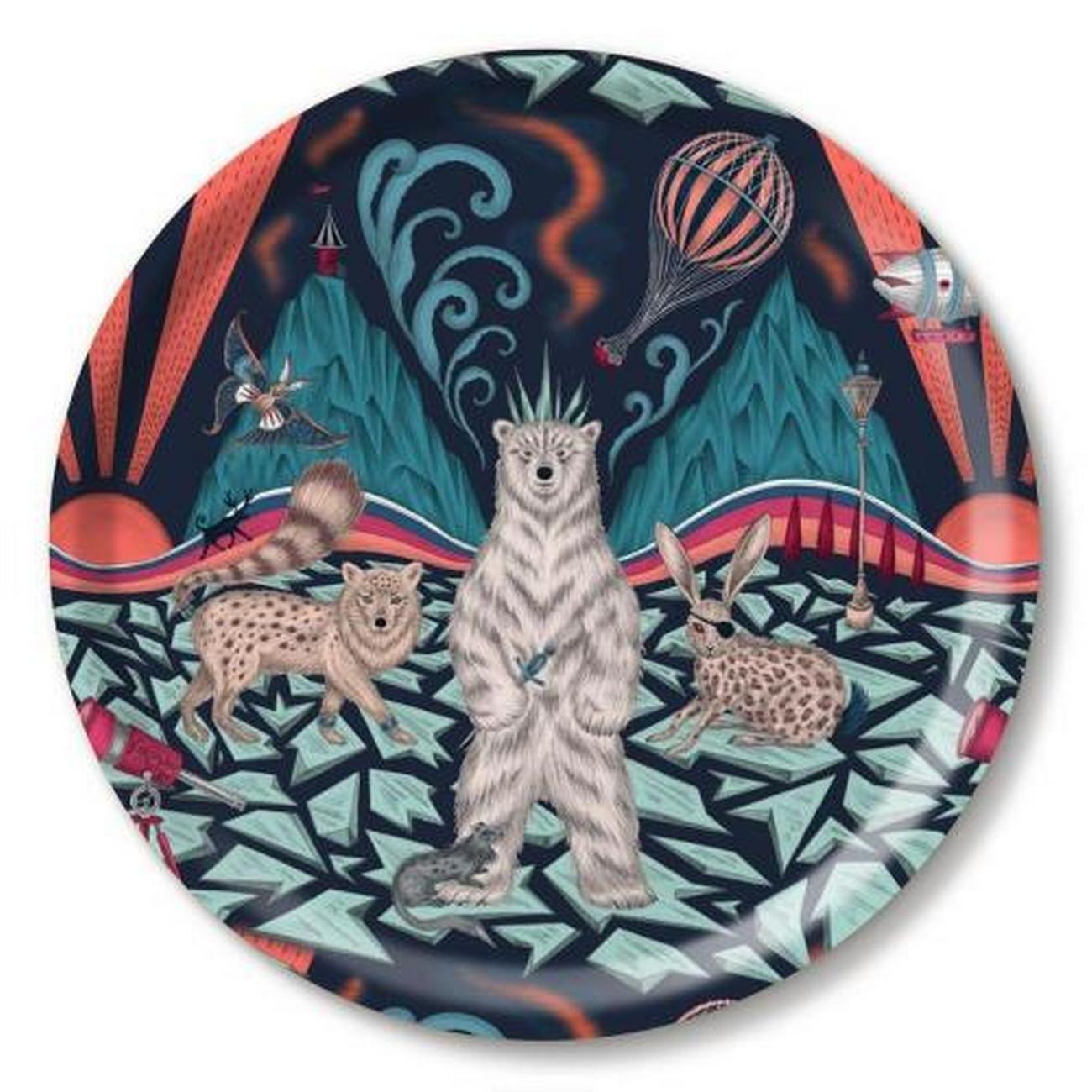 jamida-polar-navy-tray-round-39cm-emma-j-shipley - Jamida Polar Navy Tray by Emma J Shipley 39cm 