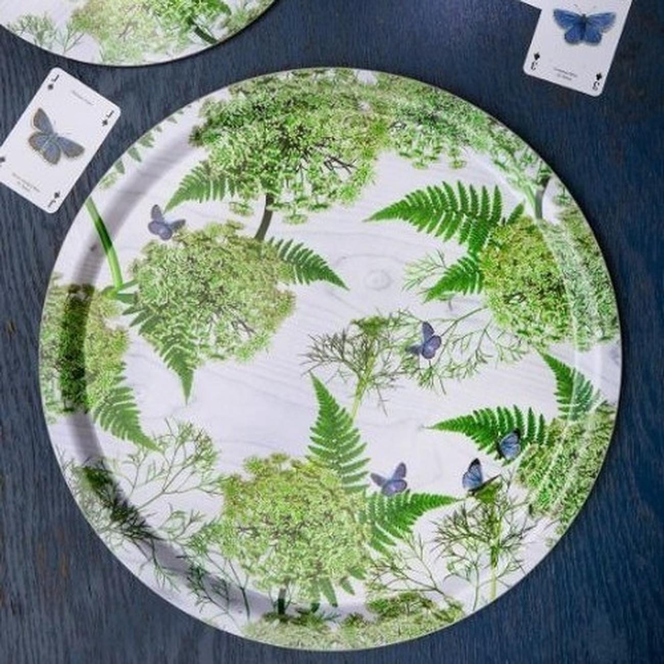 jamida-white-dill-wood-round-serving tray-39cm - Jamida White Dill Round Serving Tray by Michael Angove 39cm