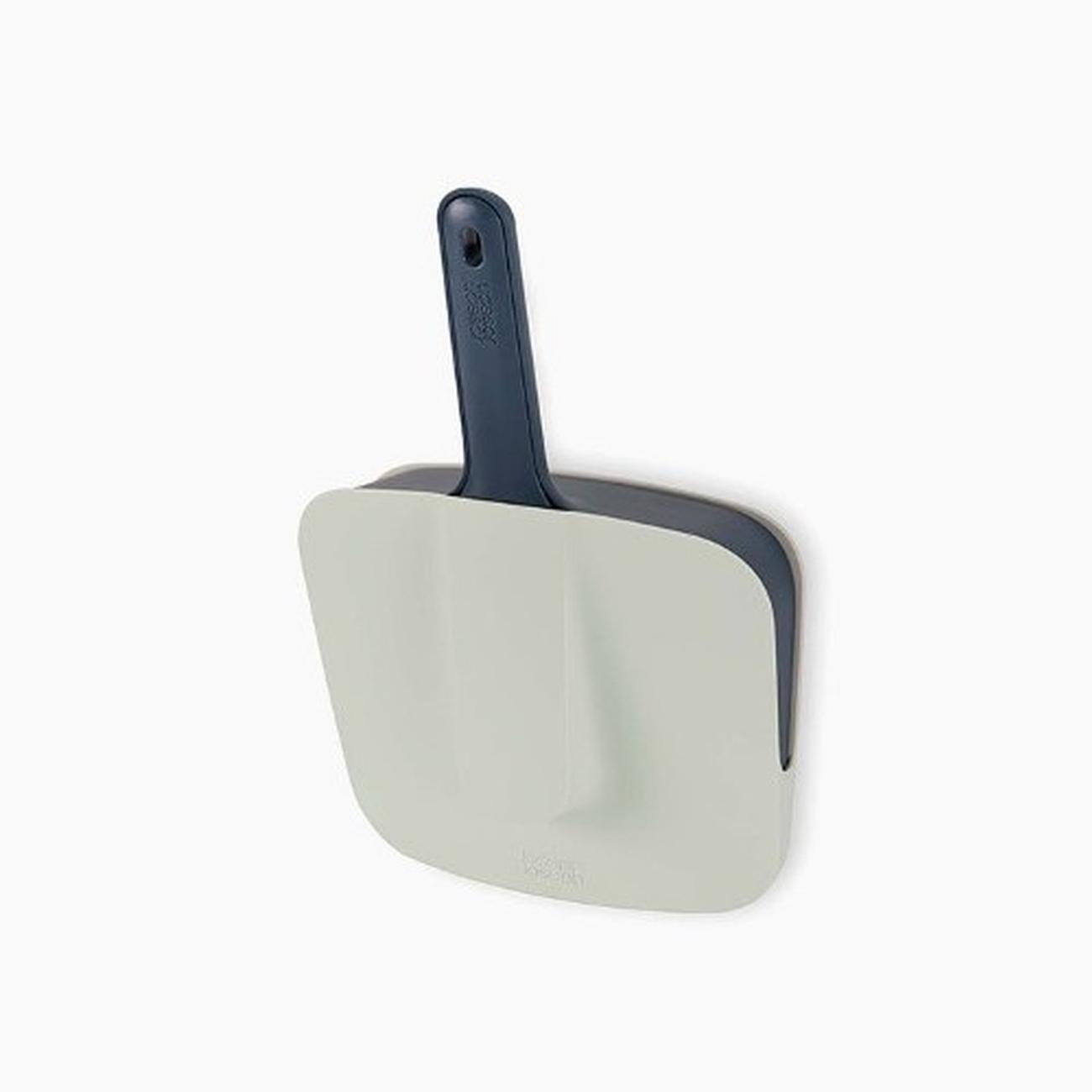 jj-cleanstore-dustpan-brush-blue - Joseph Joseph CleanStore Blue Wall-mounted Dustpan & Brush