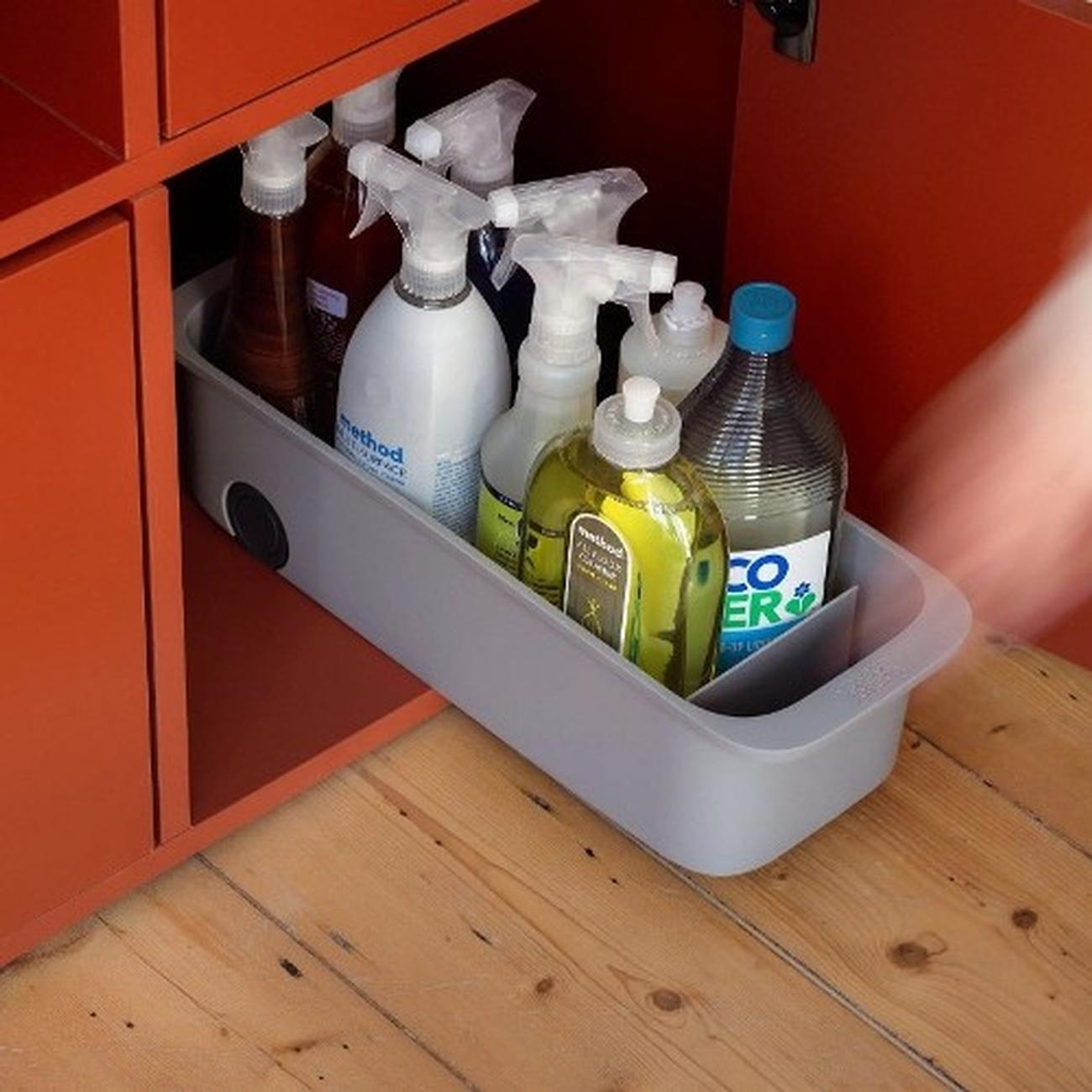 jj-cupboardstore-easy-storage-caddy-grey - Joseph Joseph CupboardStore Easy-access Grey Storage Caddy